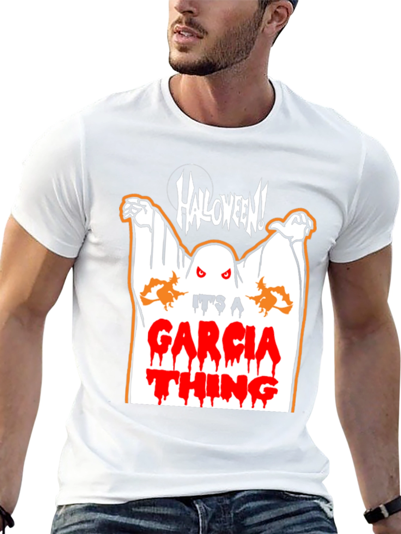 Halloween Garcia Family Ghost T-Shirt