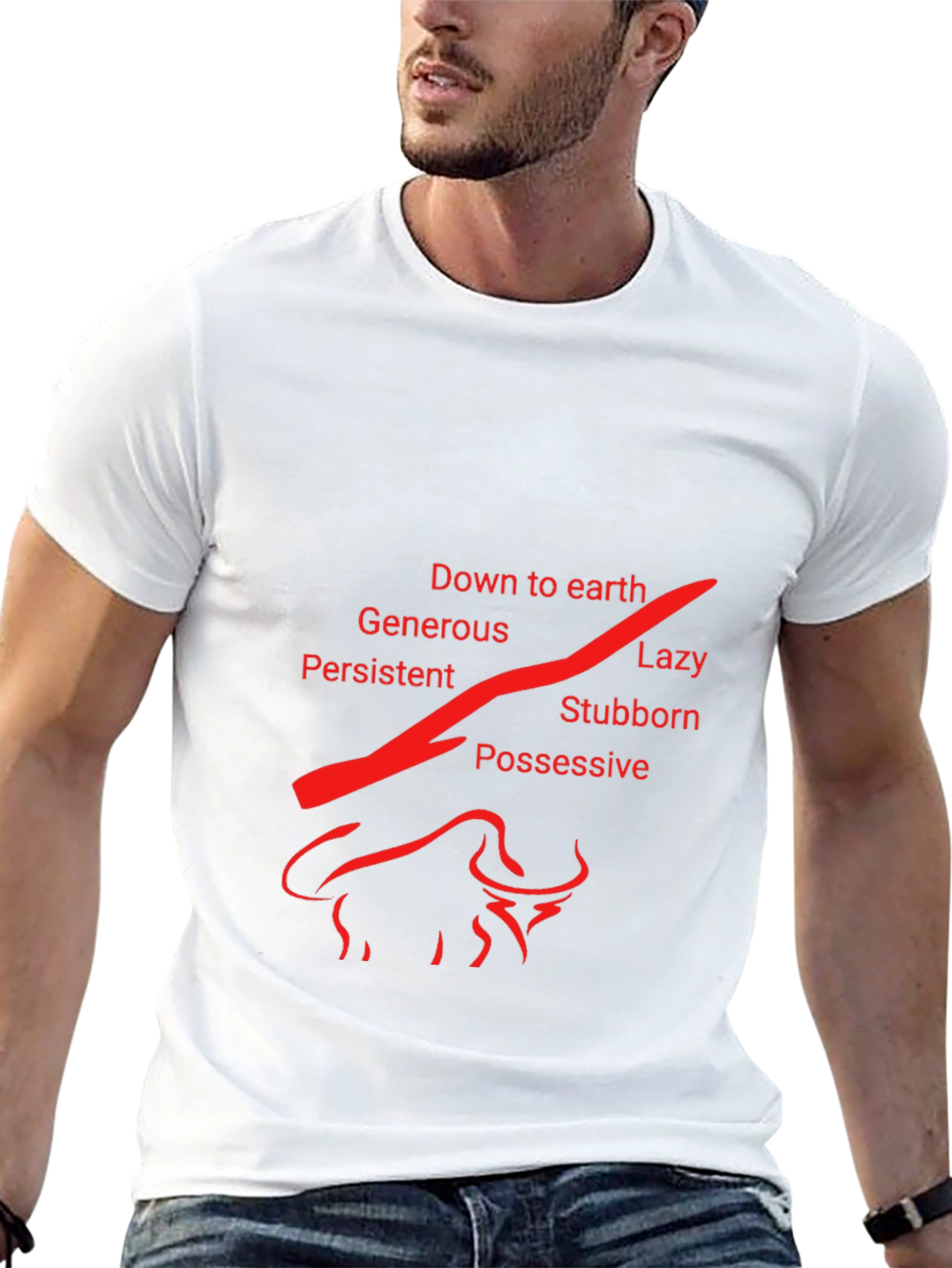 Taurus Zodiac T-Shirt - Earth Sign Bull Design