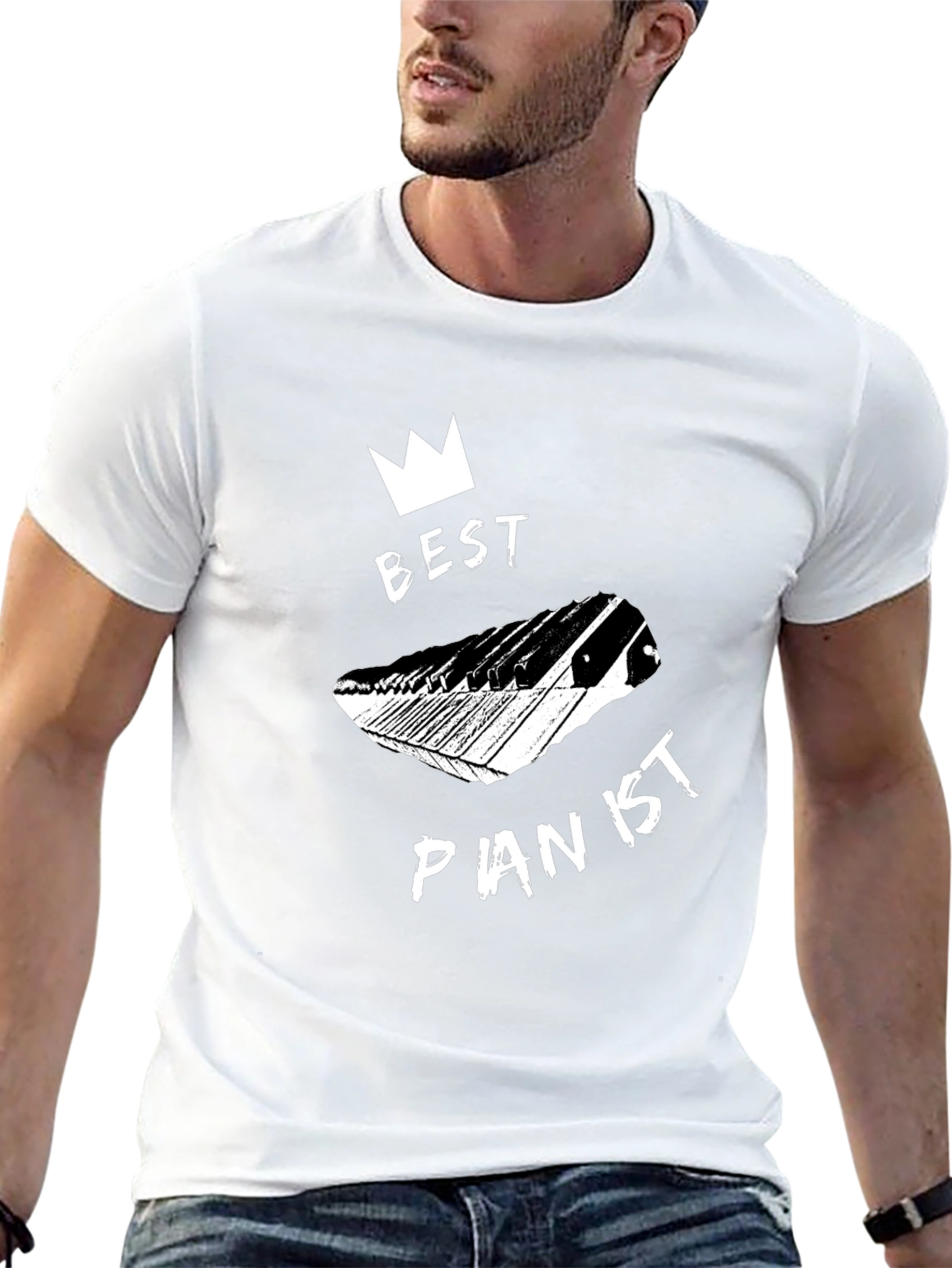 Best Pianist Black Graphic Tee