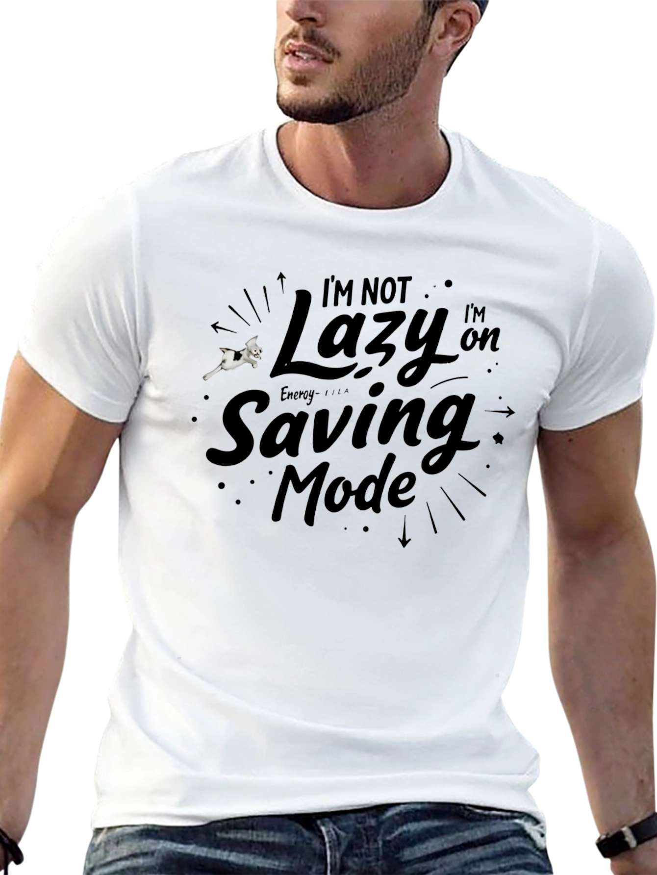 Lazy Mode T-Shirt - Black Cotton Tee