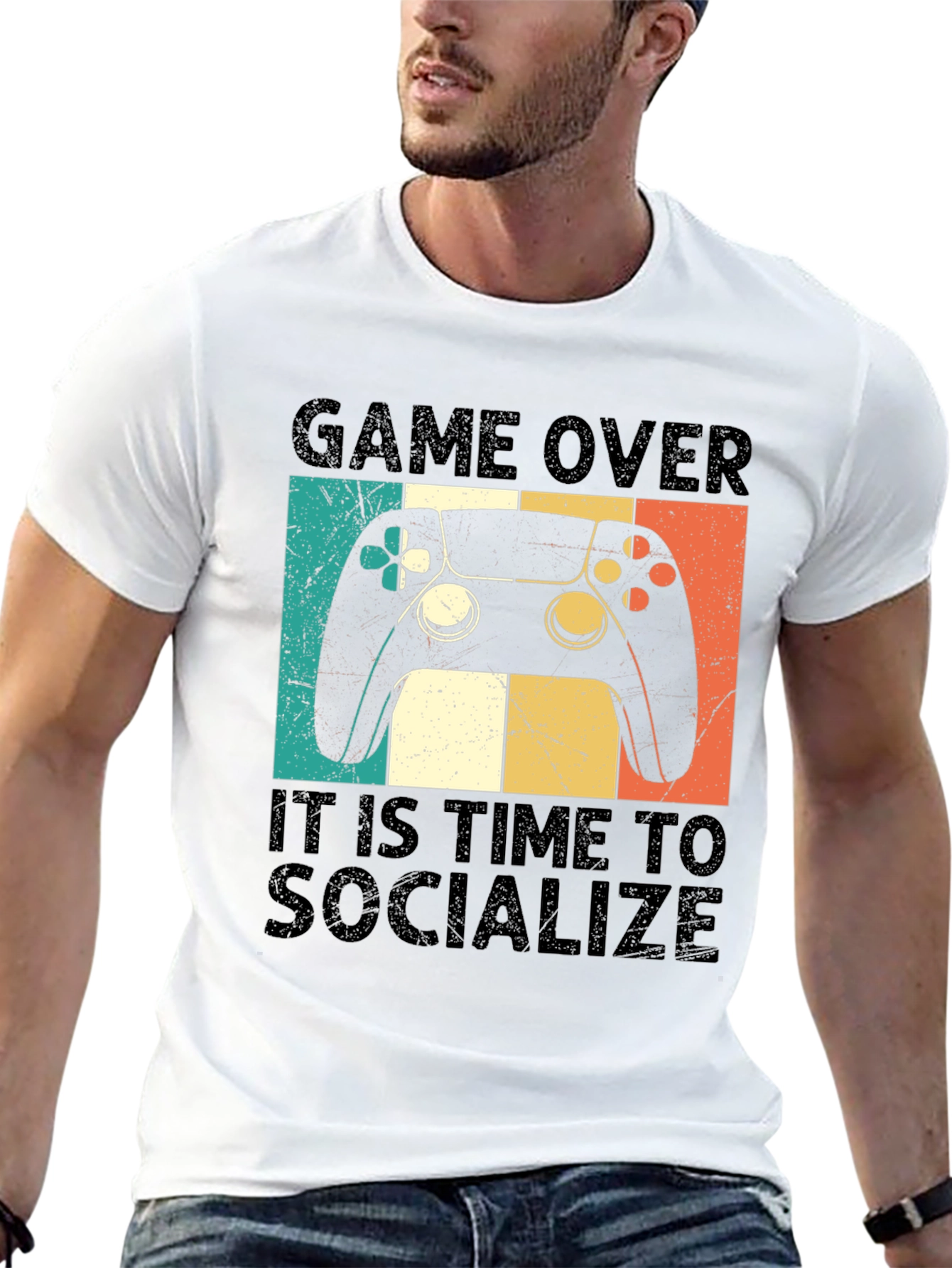 Game Over Socialize T-Shirt Gamer Tee