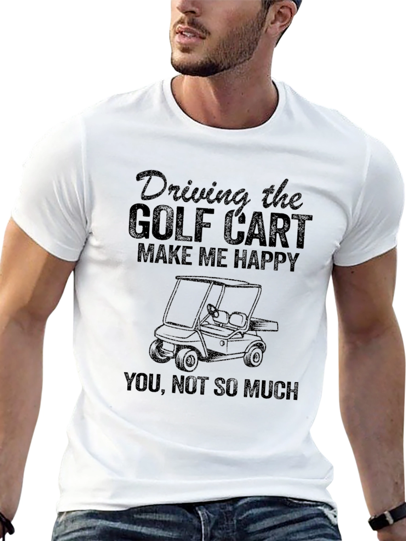 Golf Cart Makes Me Happy Tee