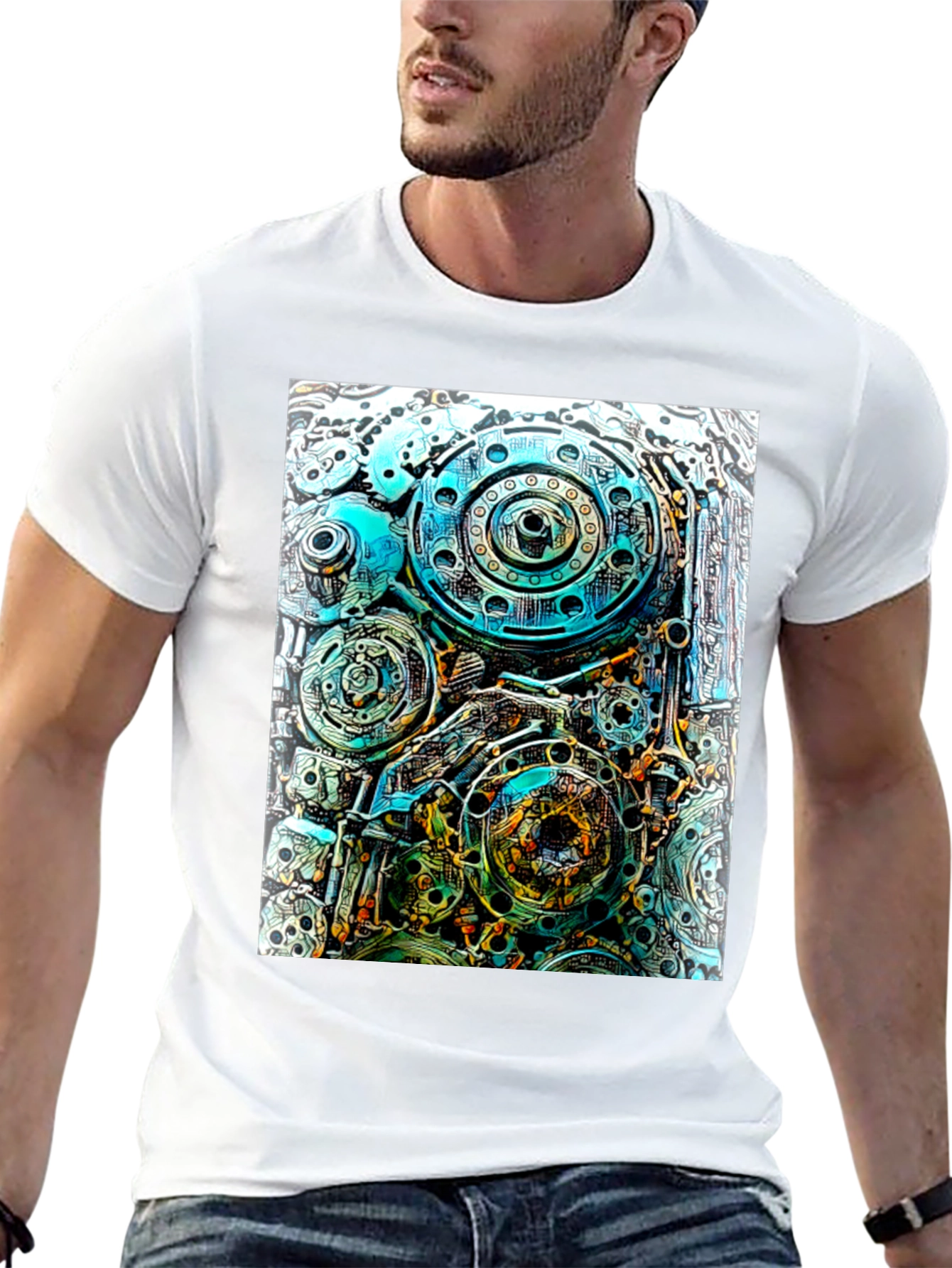 Steampunk Gear T-Shirt - Mechanical Design