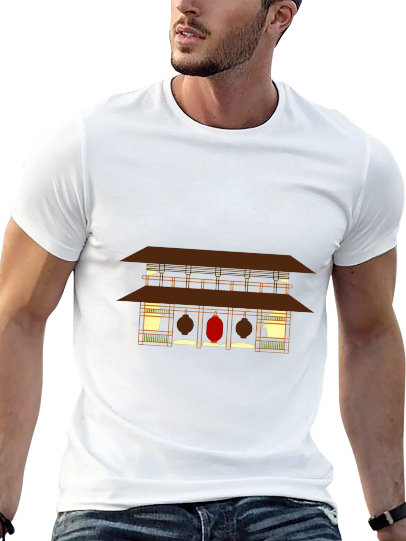 Japanese Building T-Shirt - Stylish Graphic Tee