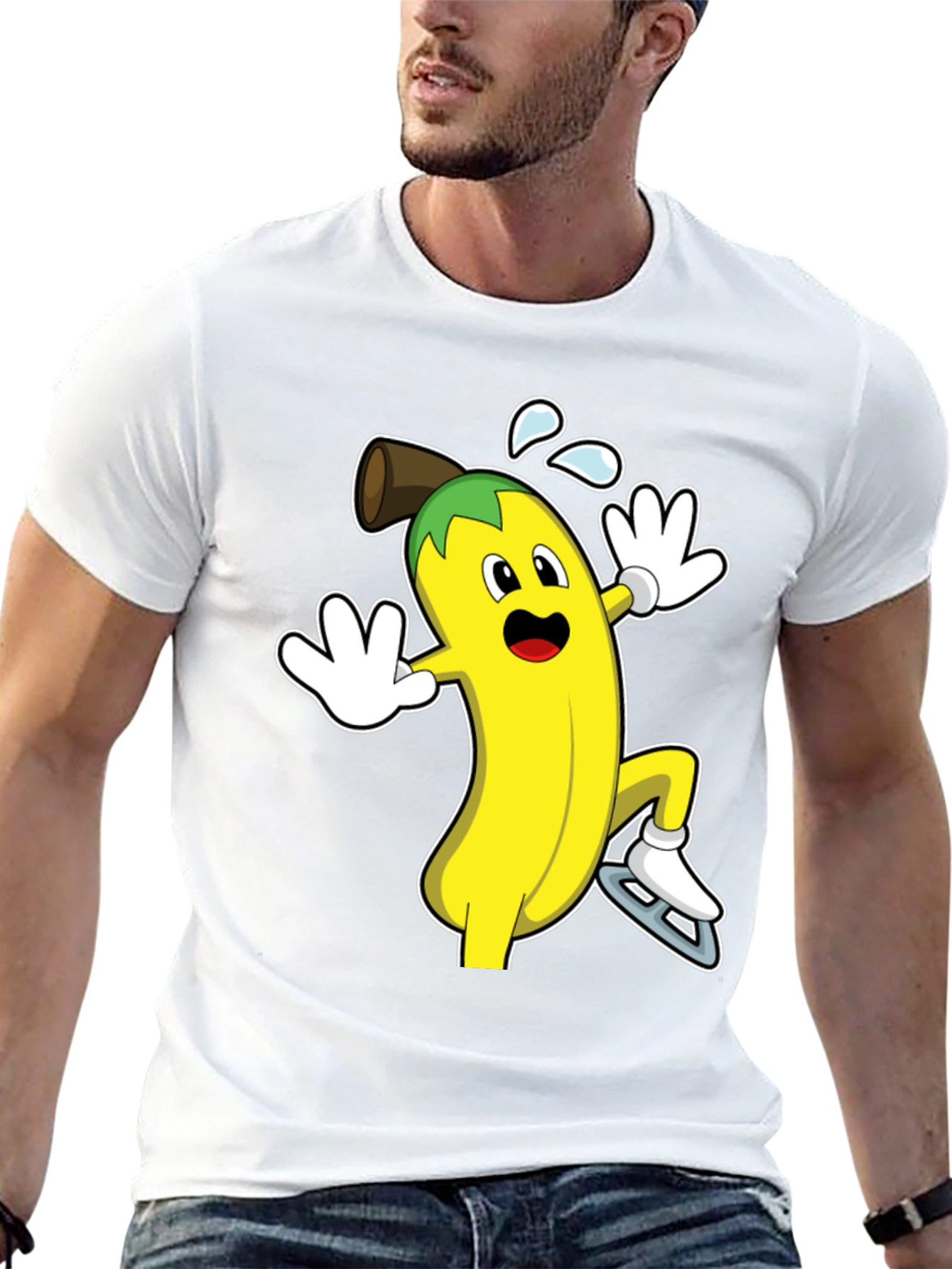 Banana Ice Skating T-Shirt - Fun & Unique Design