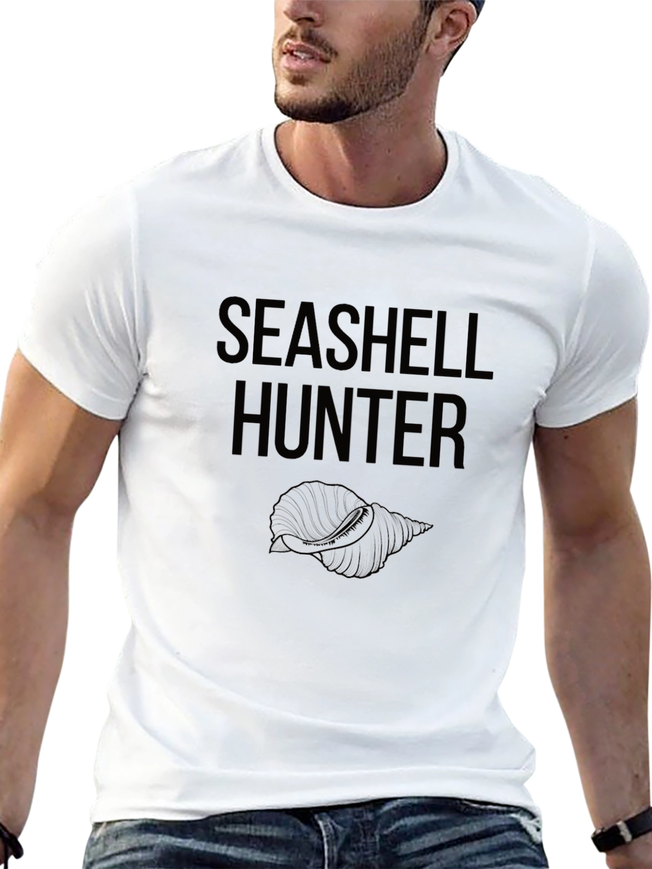 Seashell Hunter Graphic Tee - Coastal Style