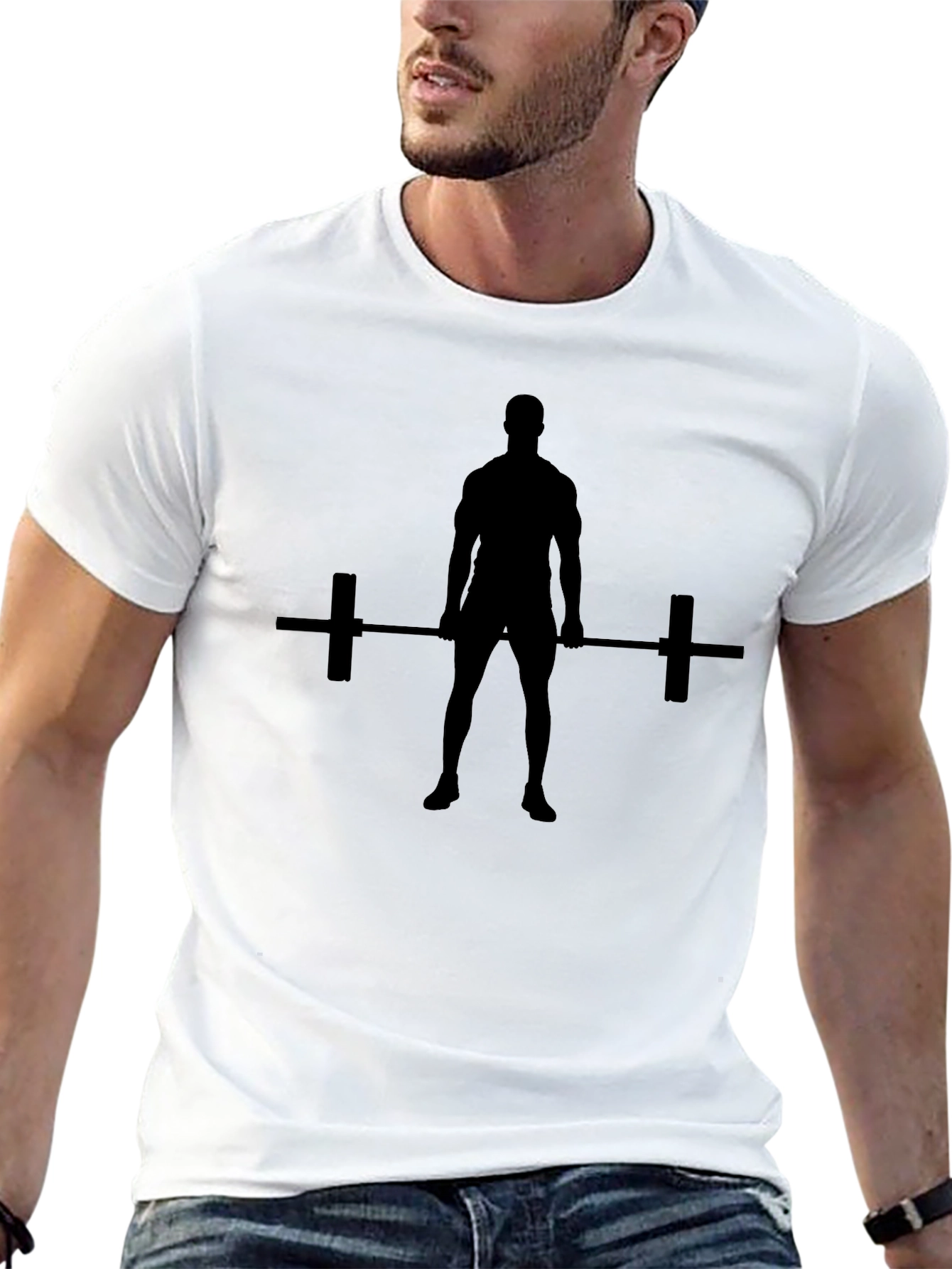 Weightlifter Graphic Black T-Shirt