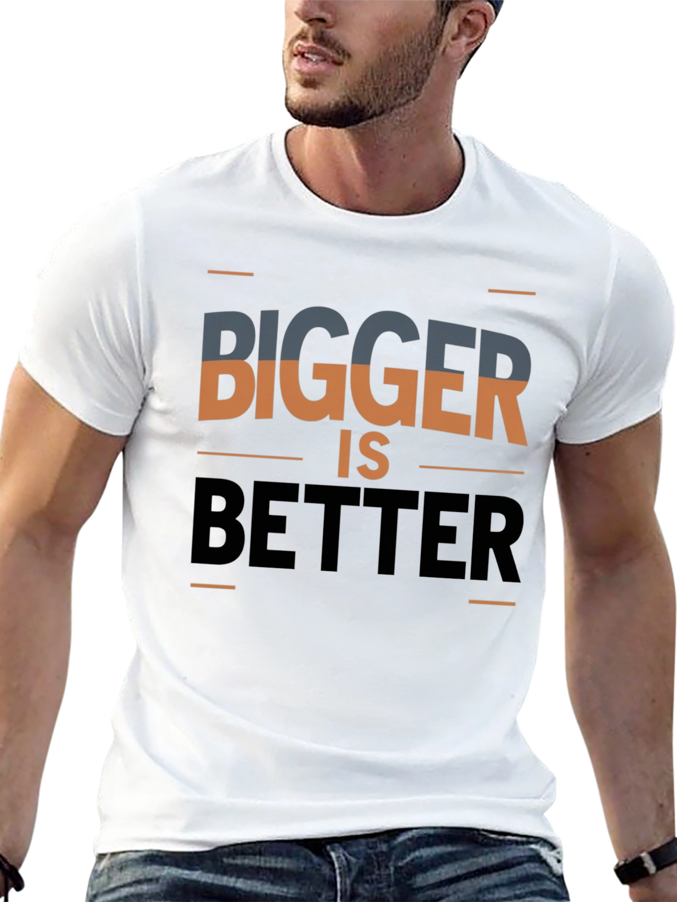 Bigger is Better Graphic Tee - Mens Casual T-Shirt