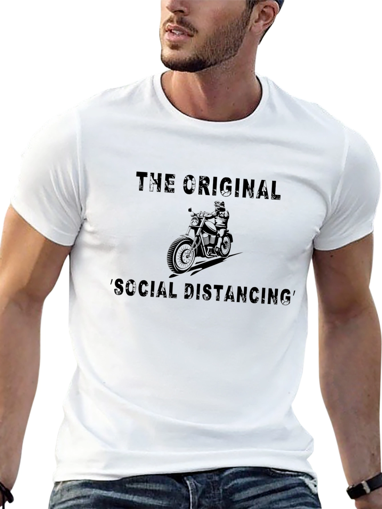 Original Social Distancing Biker T-Shirt