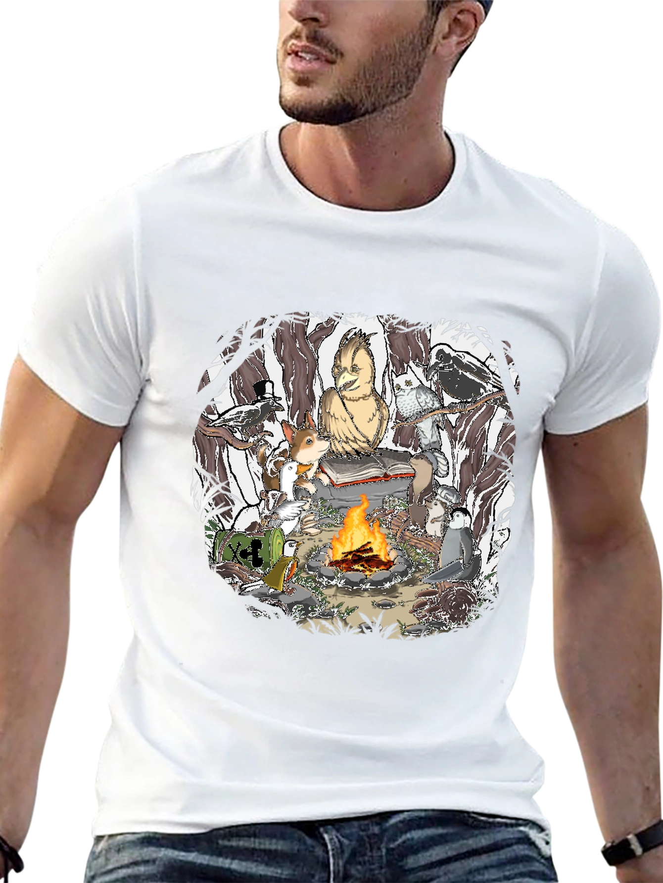 Campfire Story T-Shirt - Animals & Fire