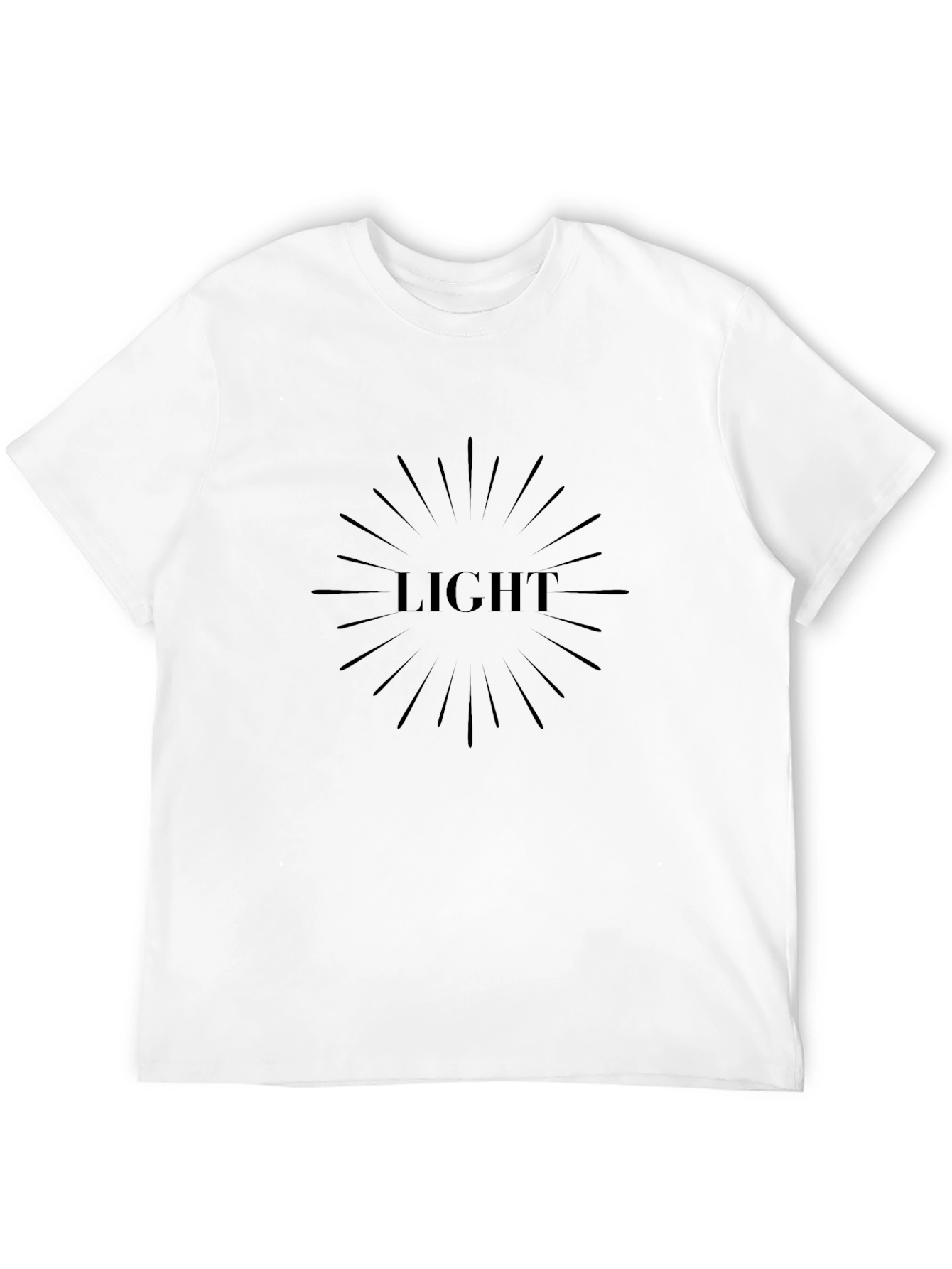 Minimalist LIGHT Graphic Black T-Shirt