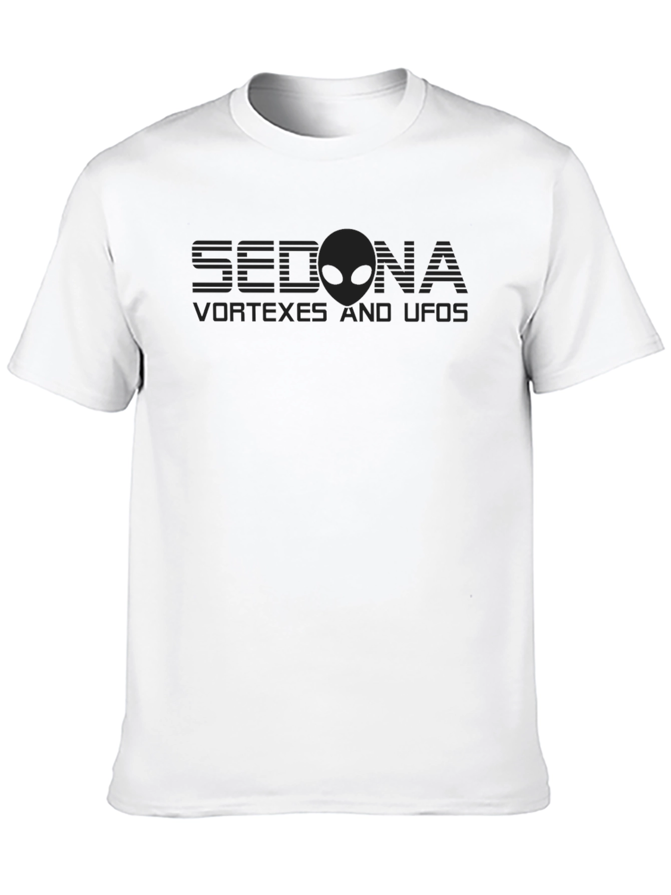 Sedona Vortices Alien UFOs Black T-Shirt