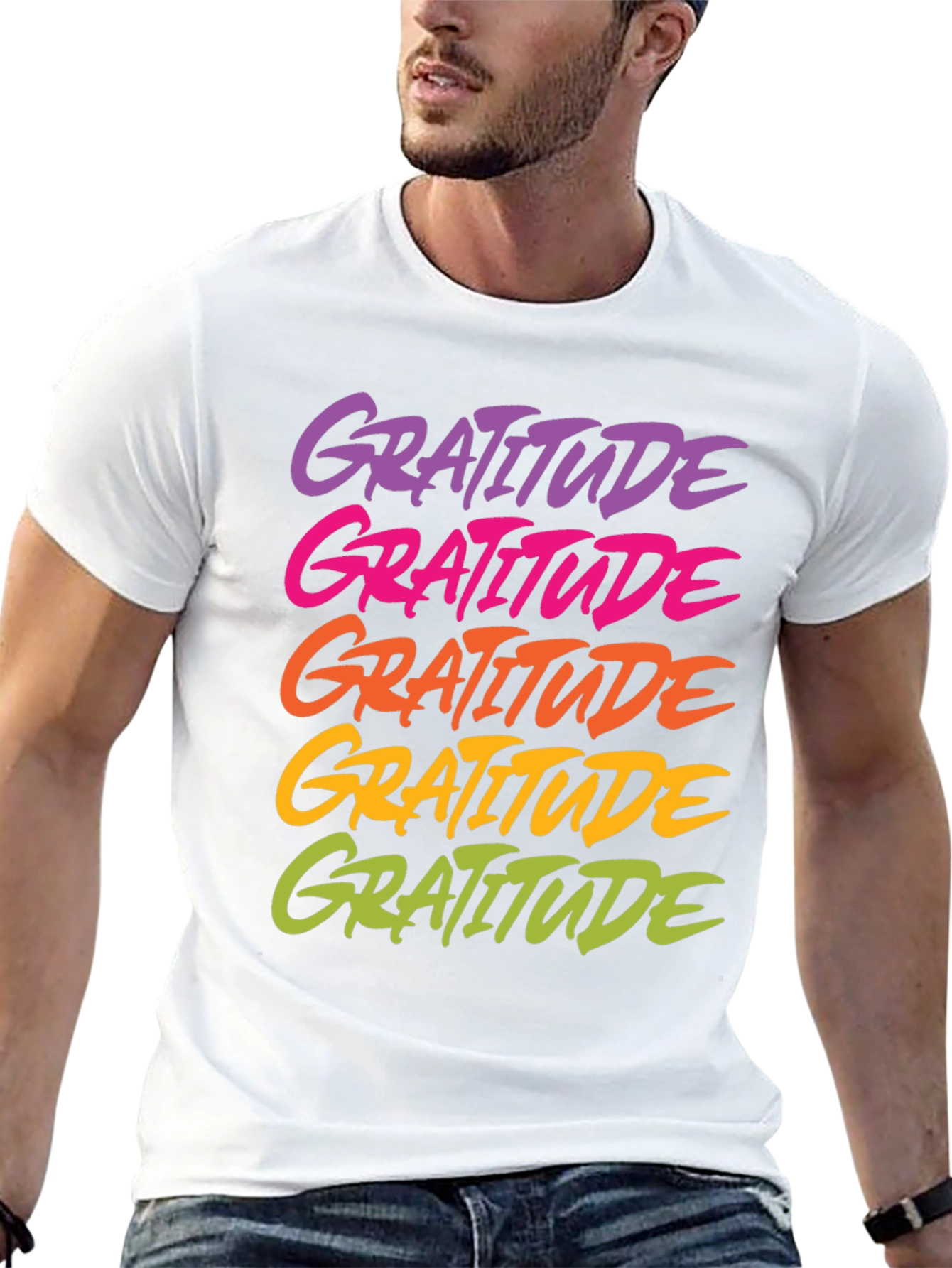 Gratitude Graphic Tee - Black Casual Shirt