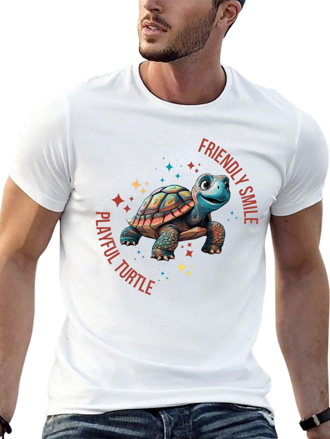 Playful Turtle Graphic Tee
