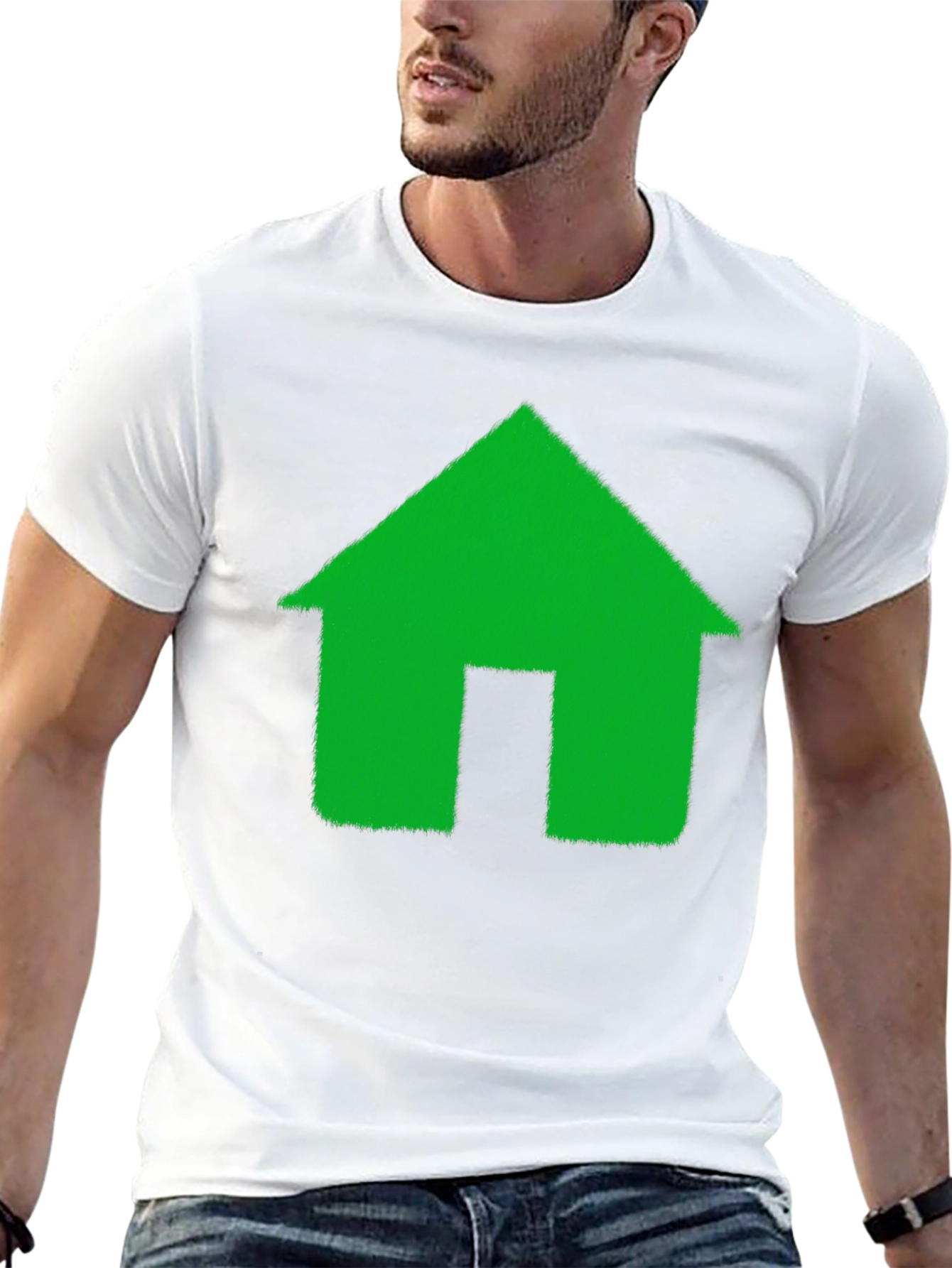 Green House Graphic Black T-Shirt
