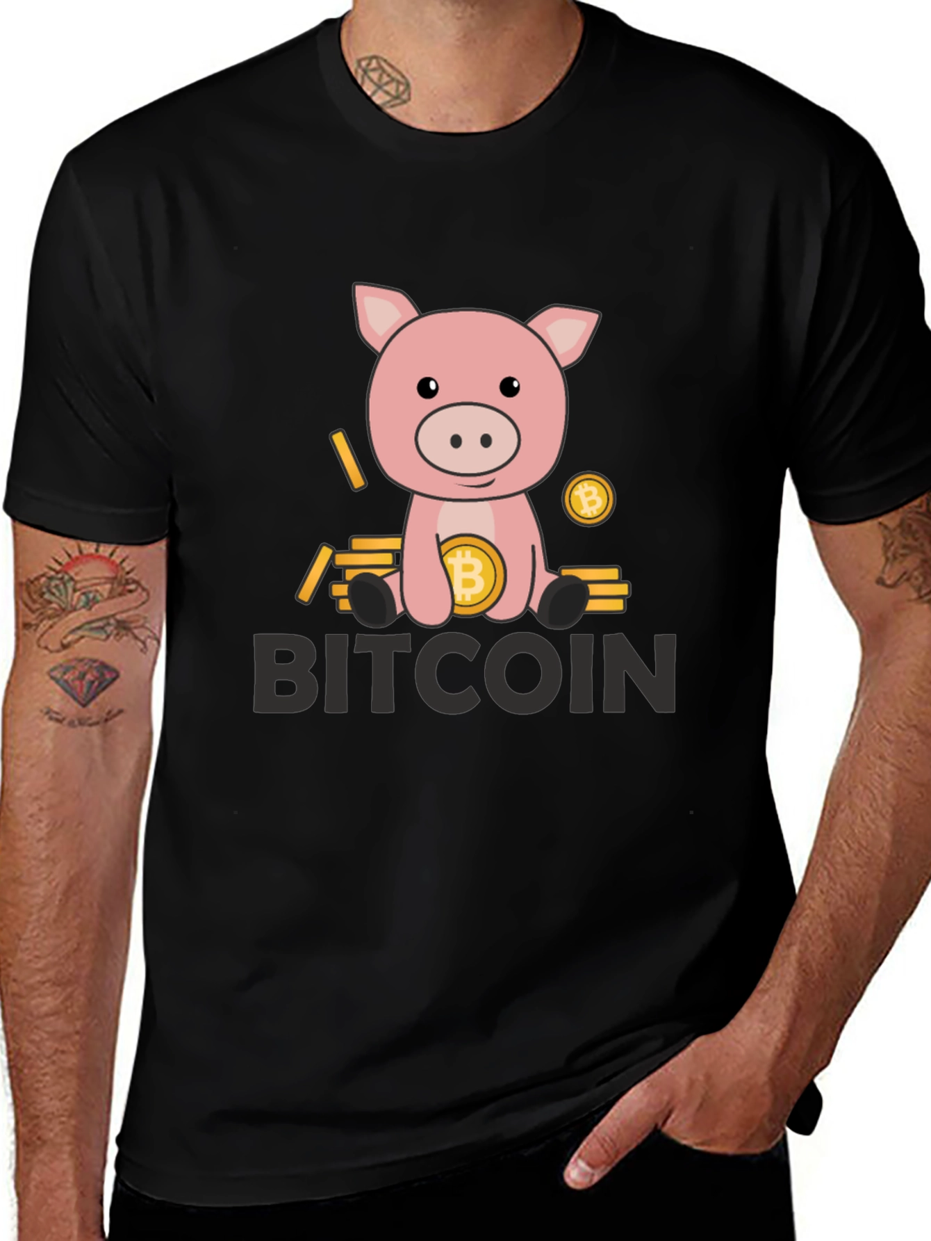 Bitcoin Piggy Bank Tee - Crypto Currency T-Shirt