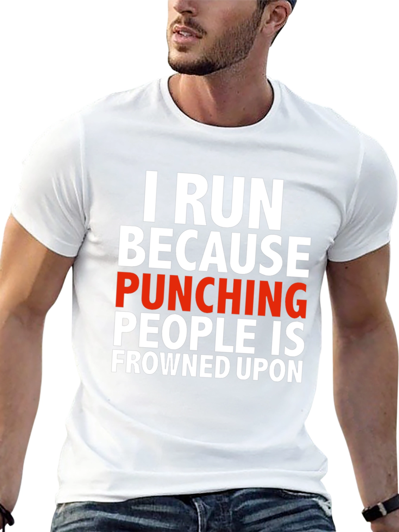 Funny Run Because Punching People T-Shirt