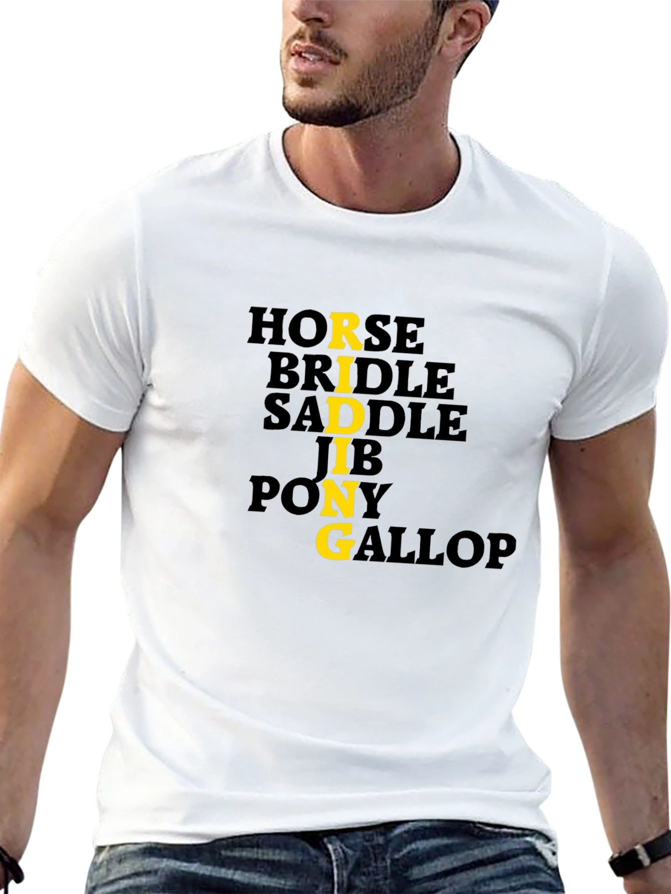Equestrian Themed Graphic Print Tee