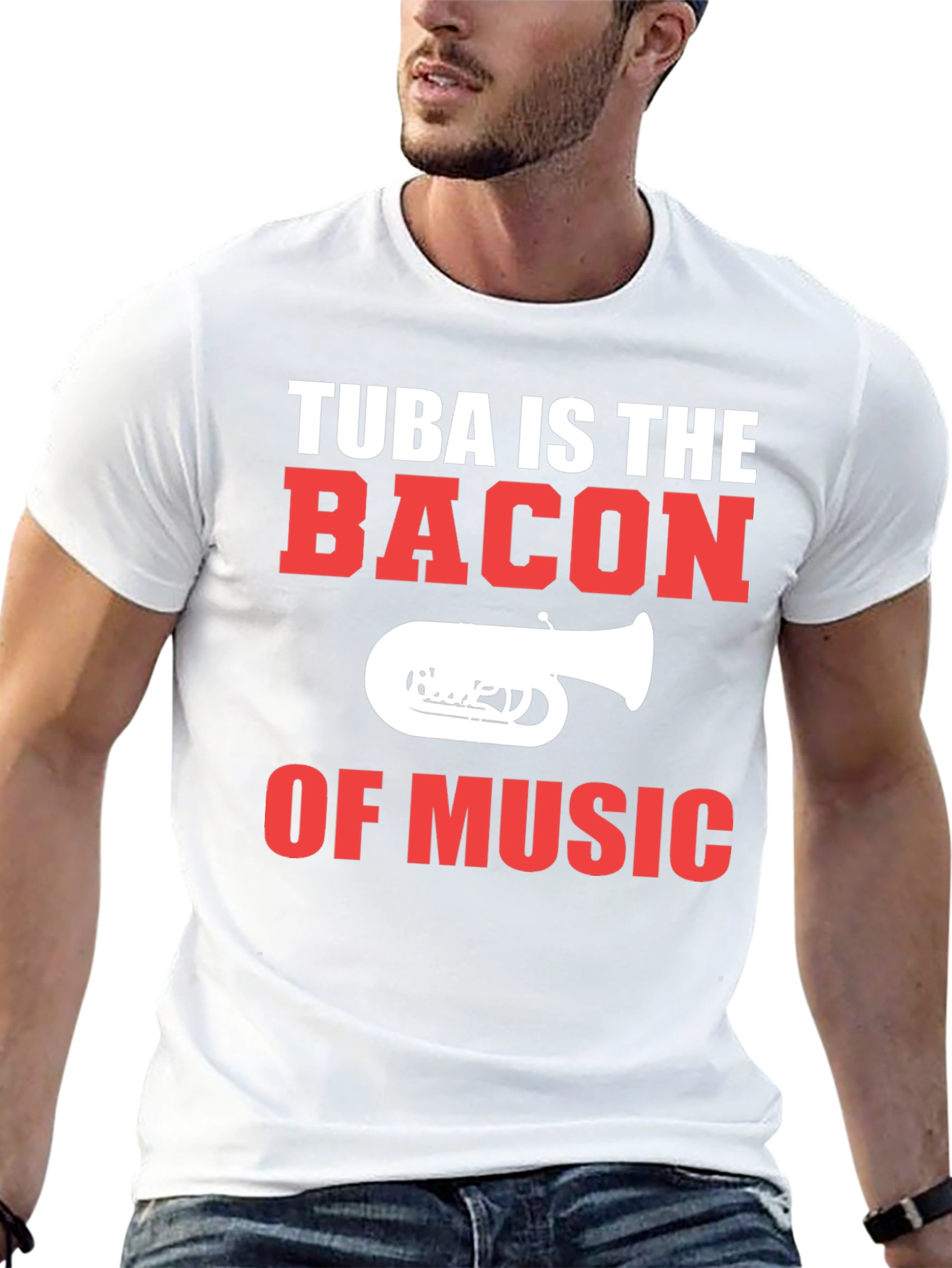 Tuba is the Bacon of Music Graphic T-Shirt