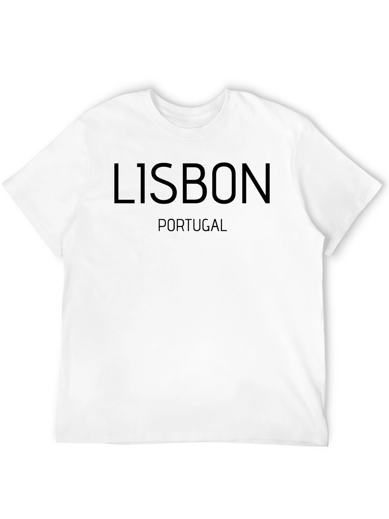 Lisbon Portugal Black Graphic T-Shirt