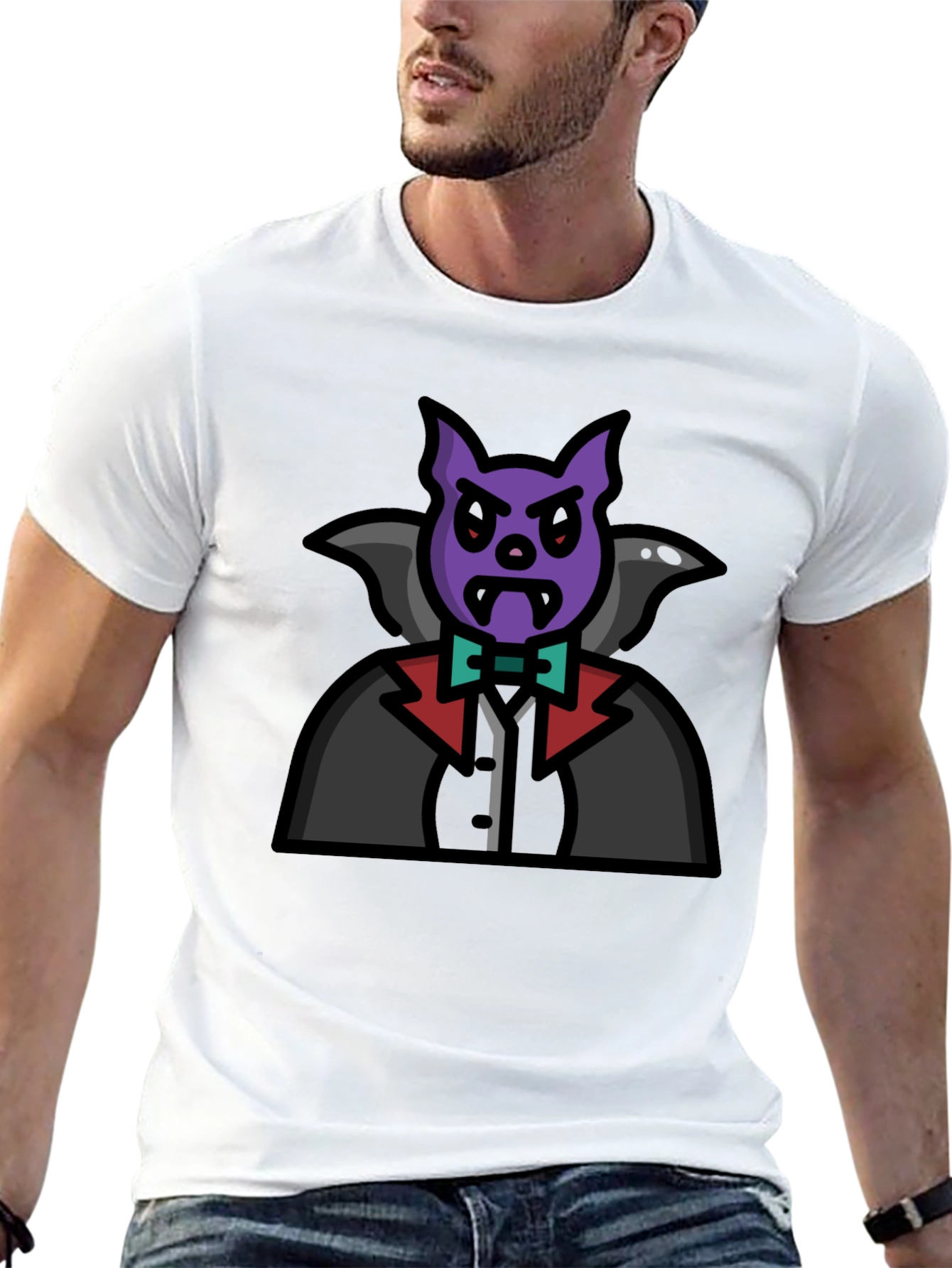 Vampire Bat Graphic T-Shirt - Halloween Costume Tee