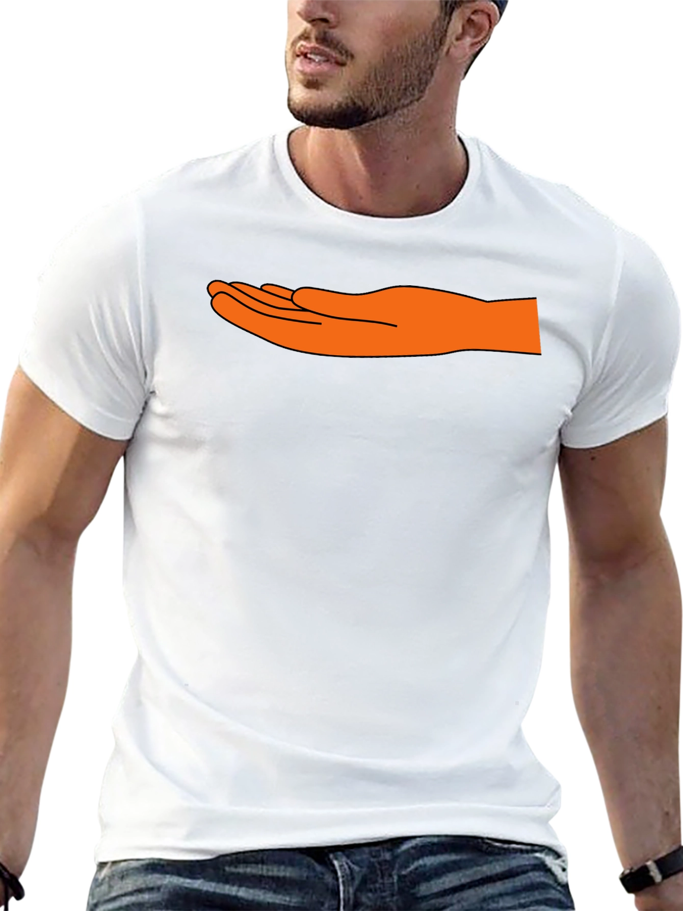 Novelty Hand Graphic T-Shirt