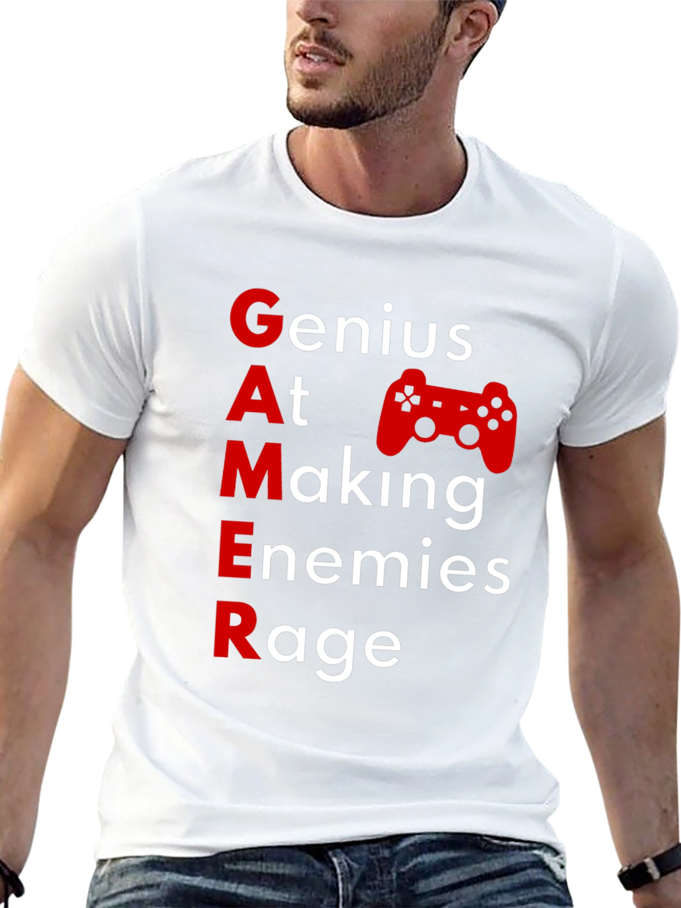 Gamer Graphic T-Shirt - Genius At Making Enemies Rage