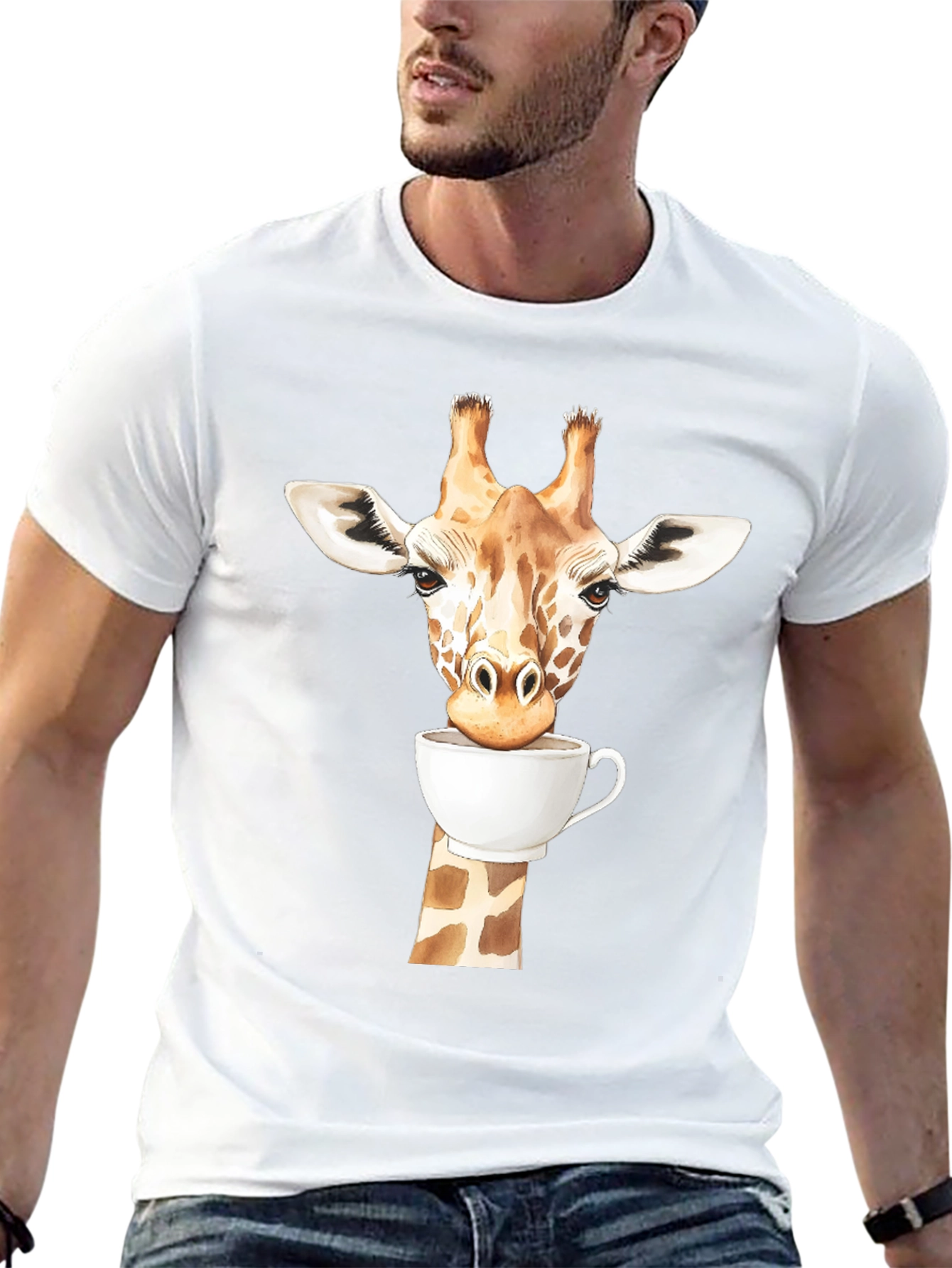 Giraffe Coffee Lover T-Shirt