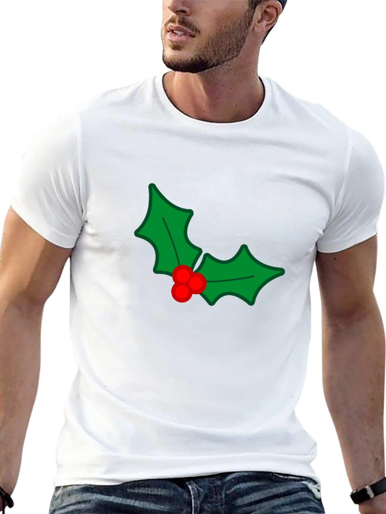 Holly Berry Graphic Tee - Festive Holiday Cheer