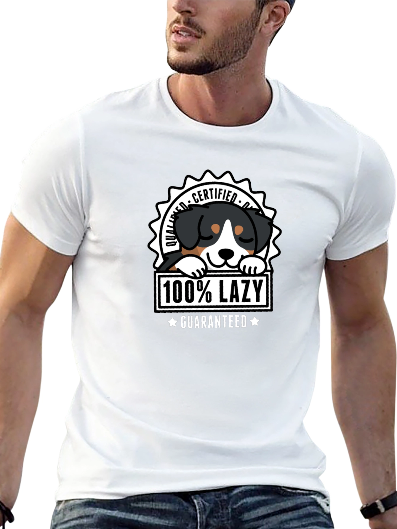 100% Lazy Dog Graphic T-Shirt - Certified Quality