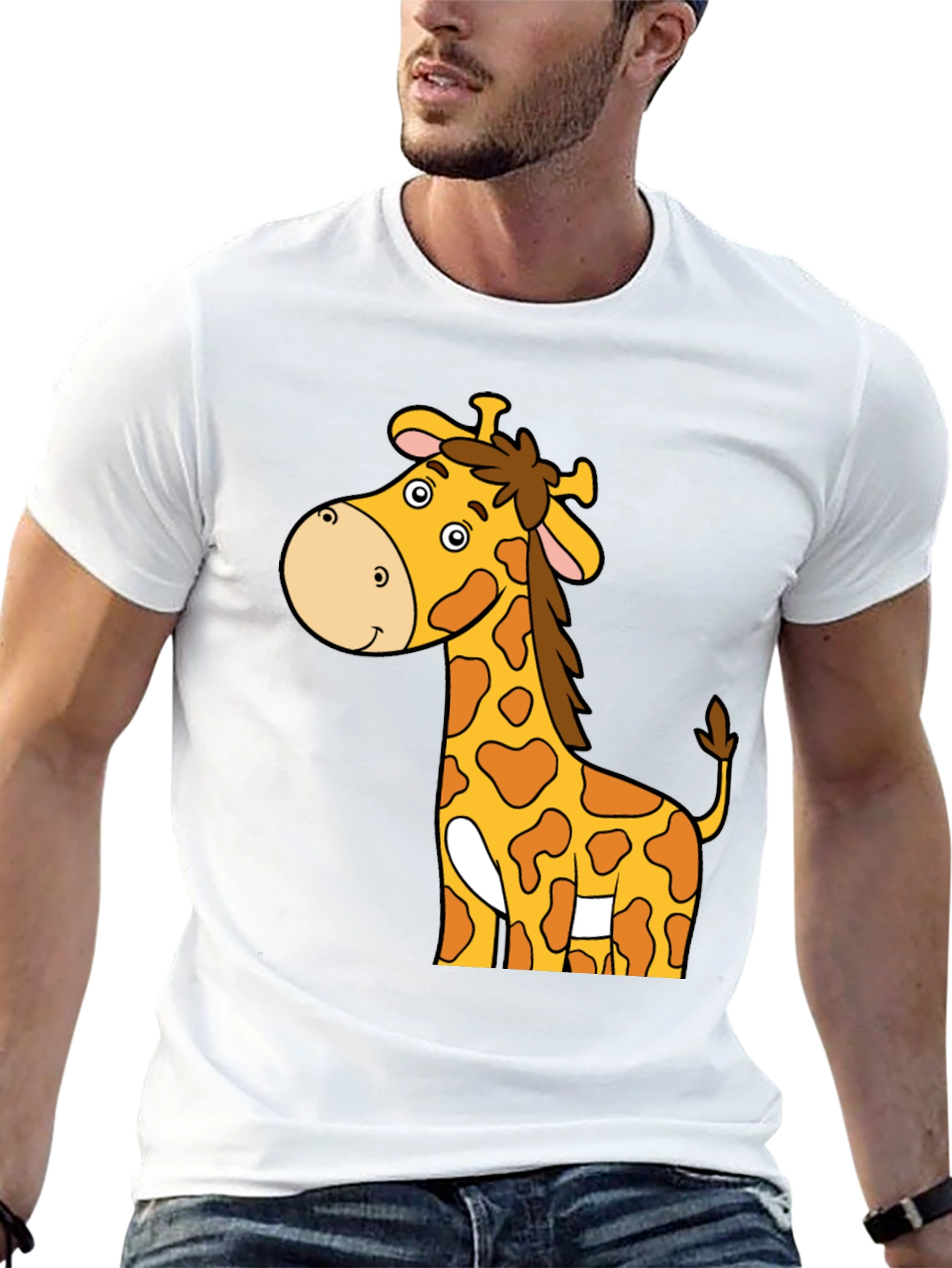 Cute Giraffe Graphic T-Shirt
