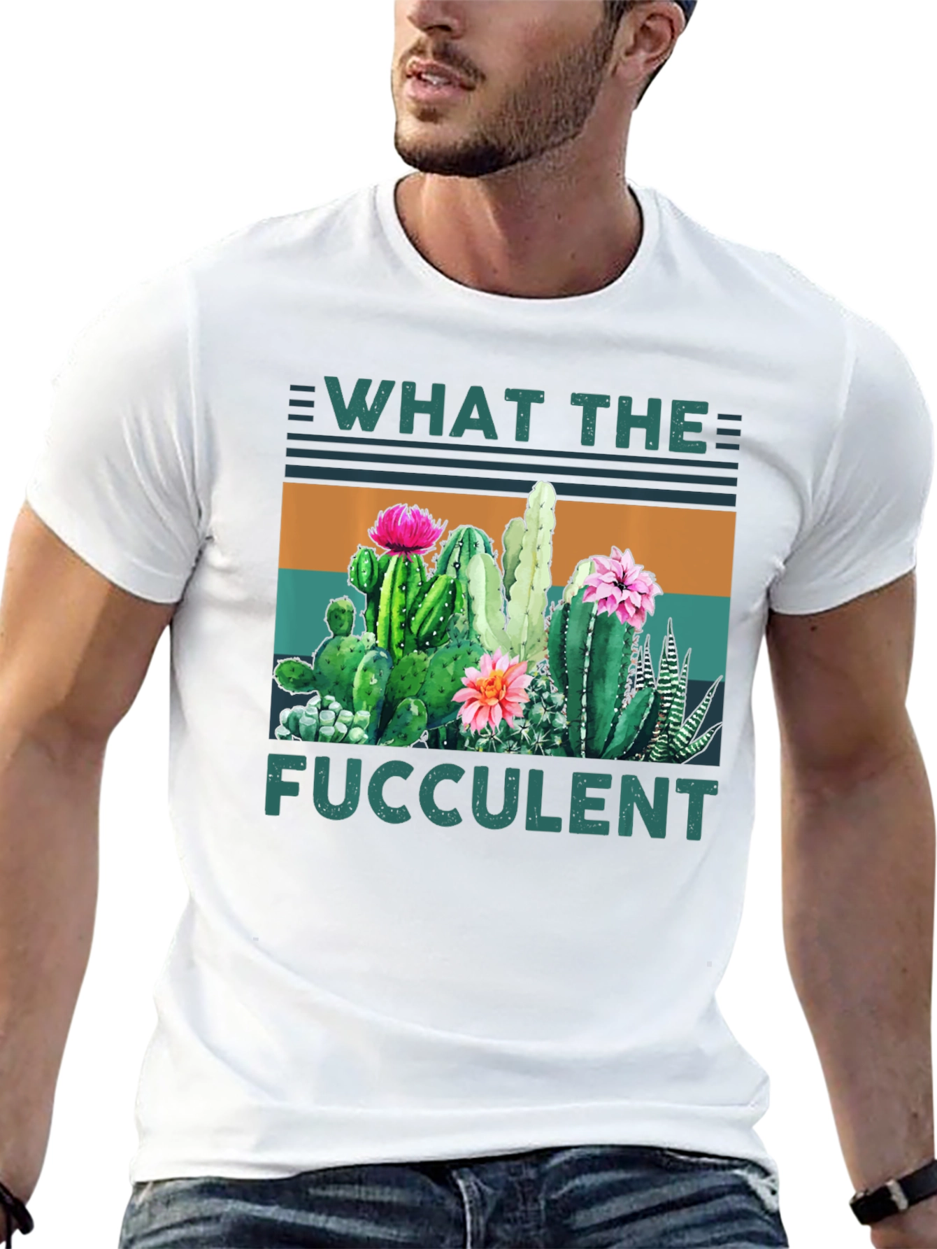 What the Fucculent Cactus Graphic Tee