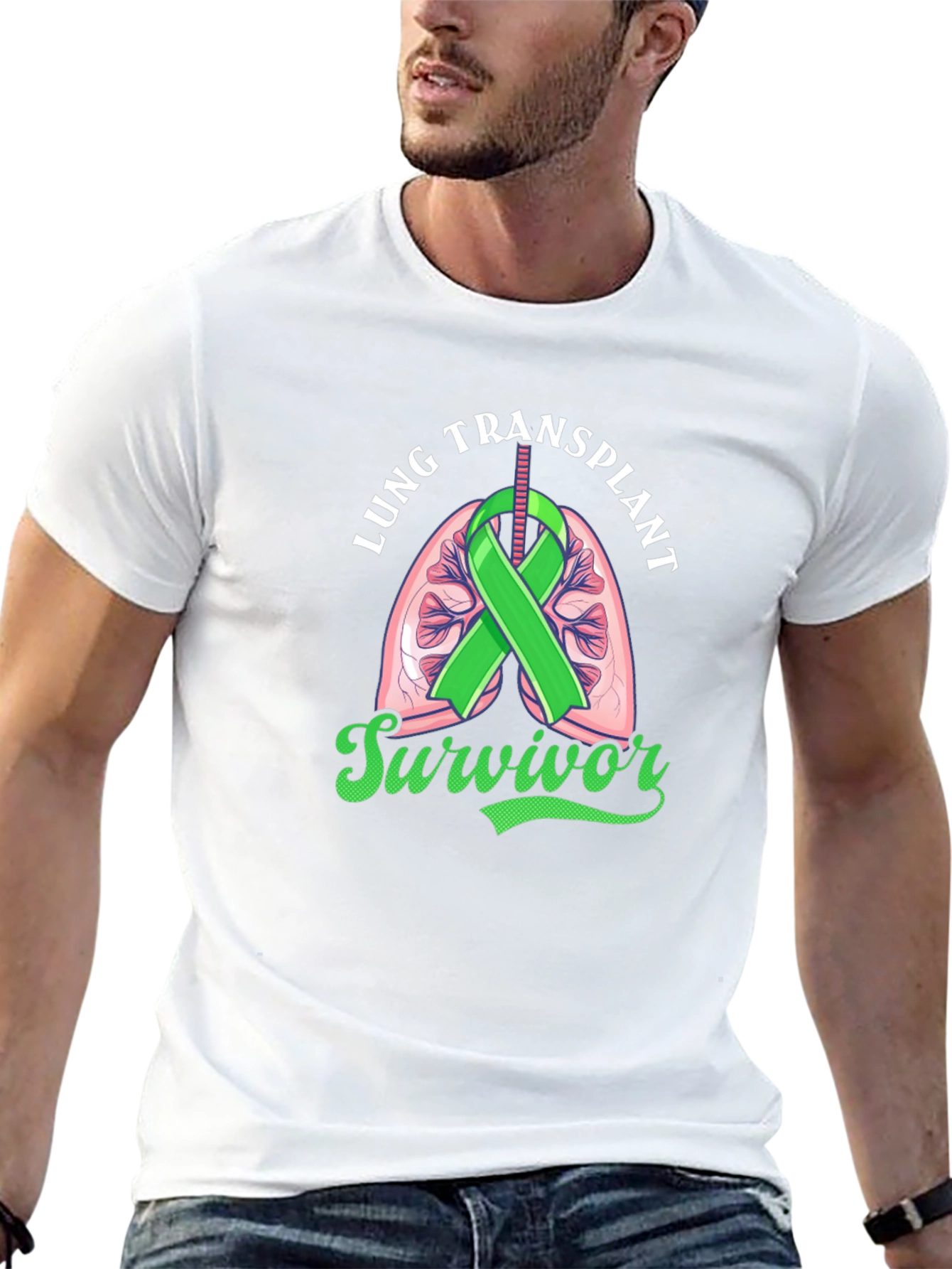 Lung Transplant Survivor Black T-Shirt