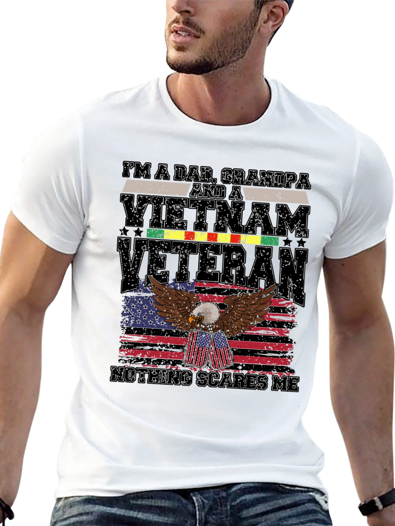 Dad Grandpa Vietnam Veteran Graphic T-Shirt