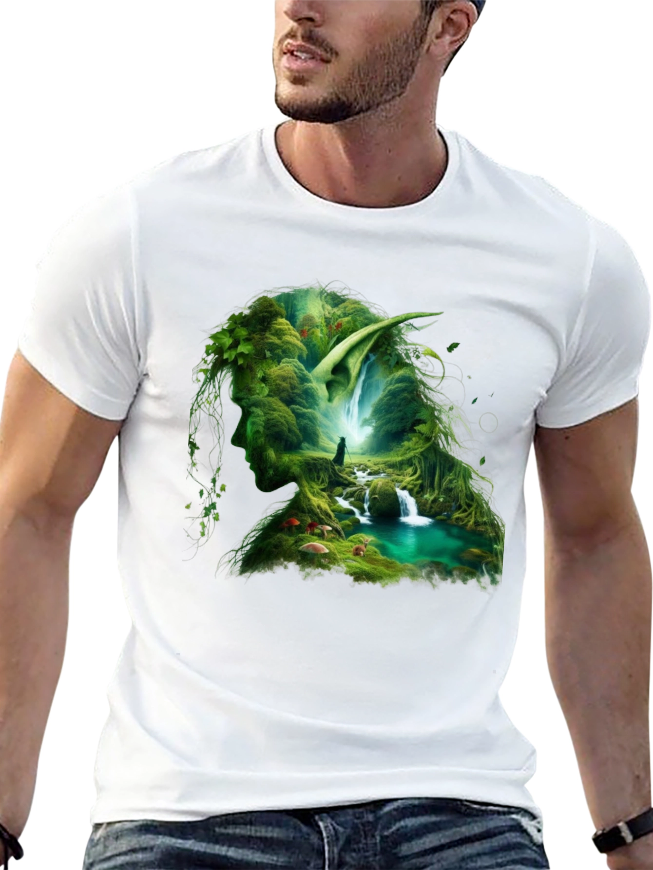 Nature Elf T-Shirt - Forest Cascade Design