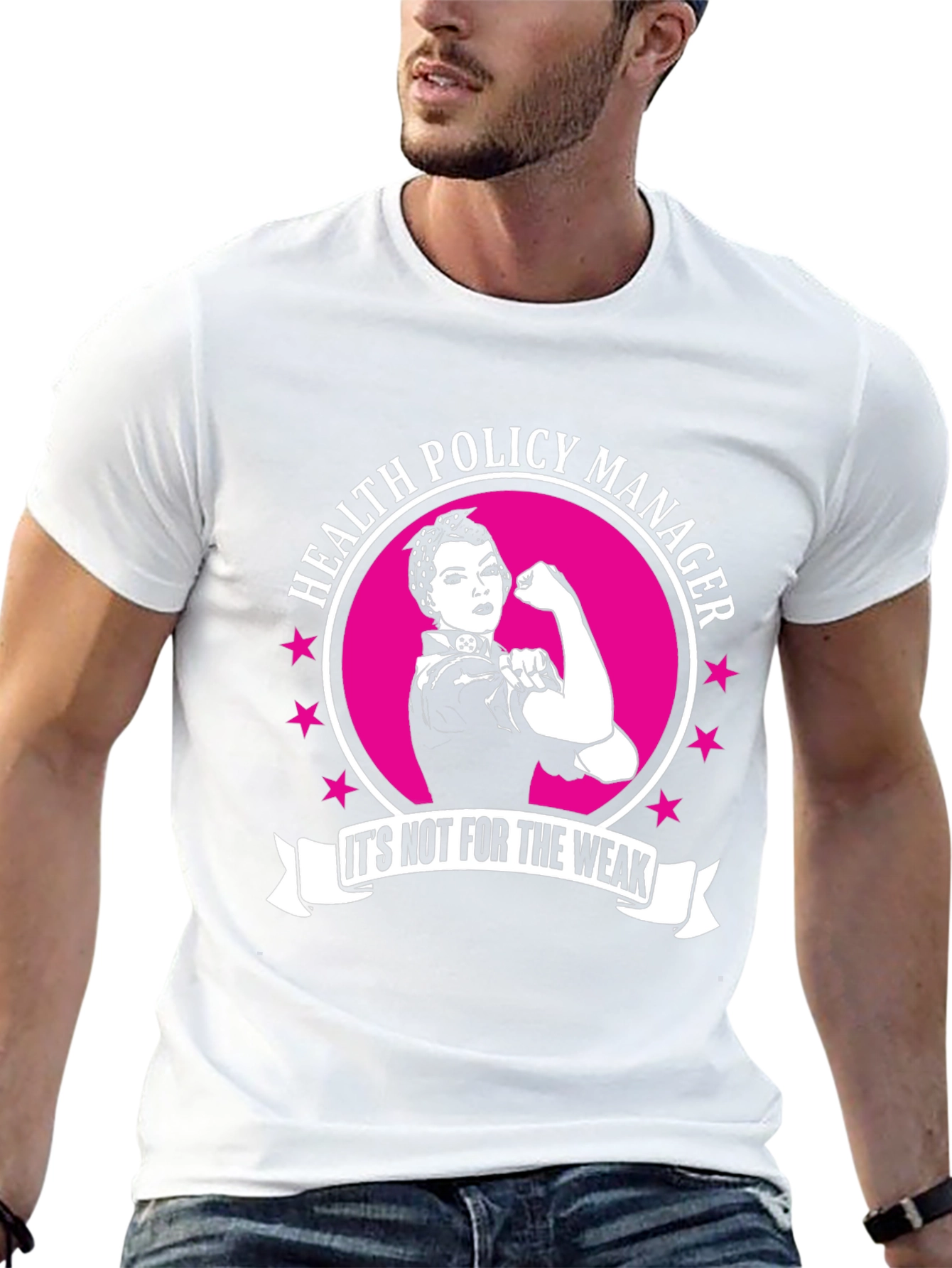 Health Policy Manager T-Shirt - Rosie the Riveter Style!