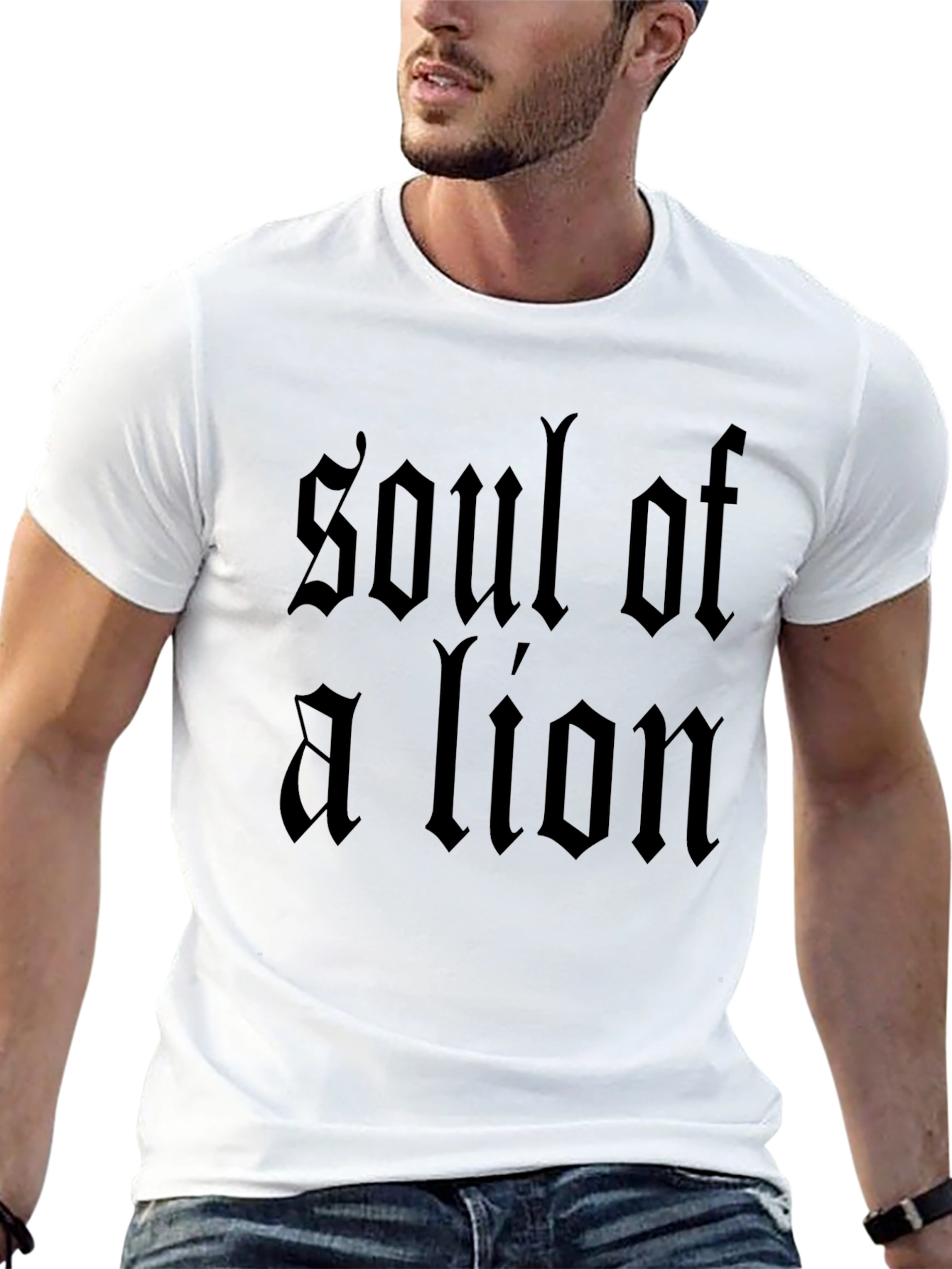 Soul of a Lion Black Graphic T-Shirt