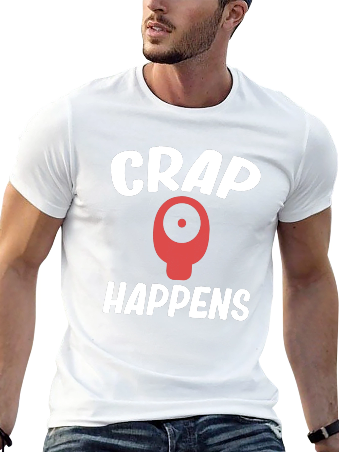 Crap Happens Graphic Tee - Black