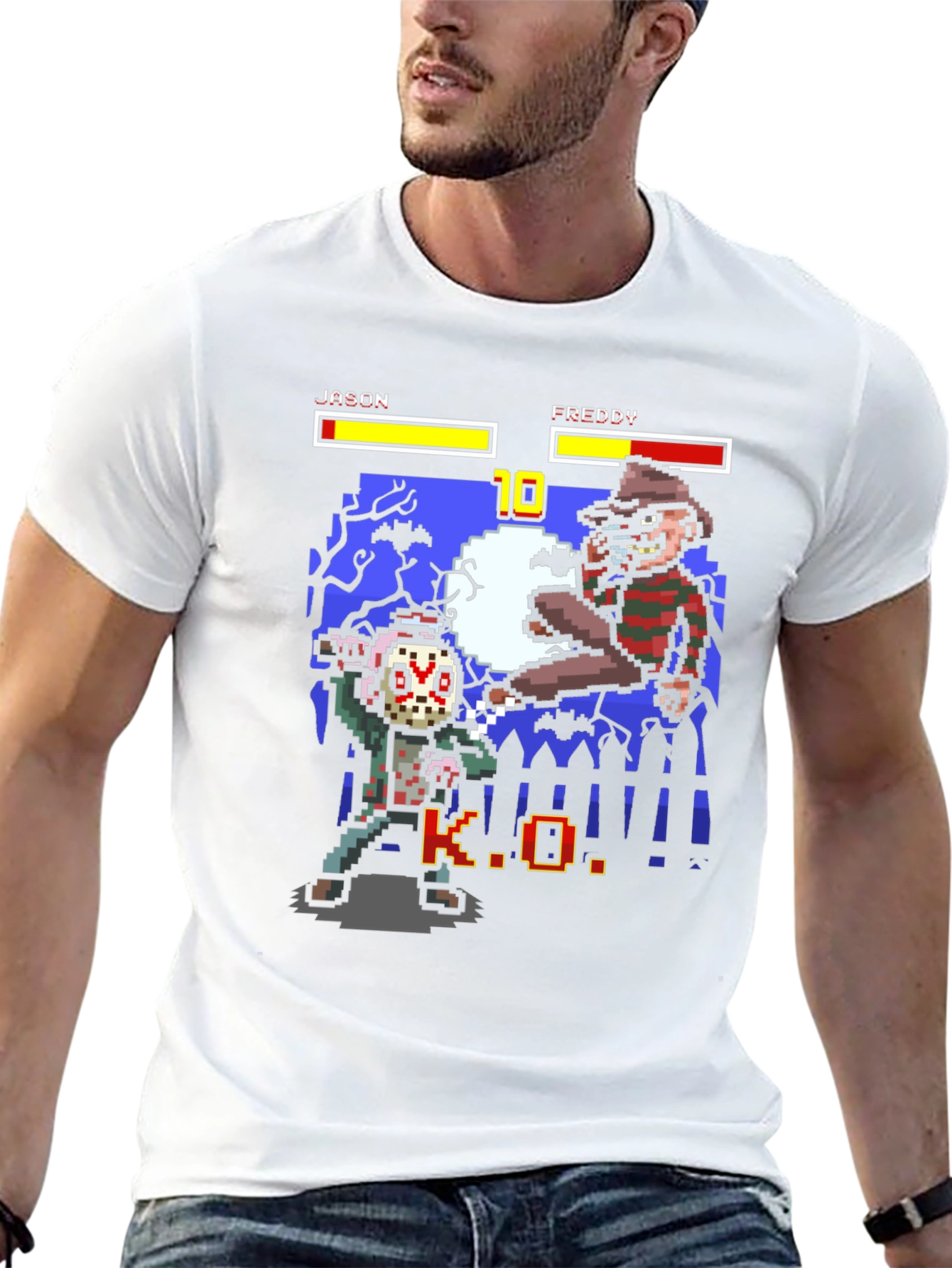 Retro 8-Bit Jason vs. Freddy T-Shirt