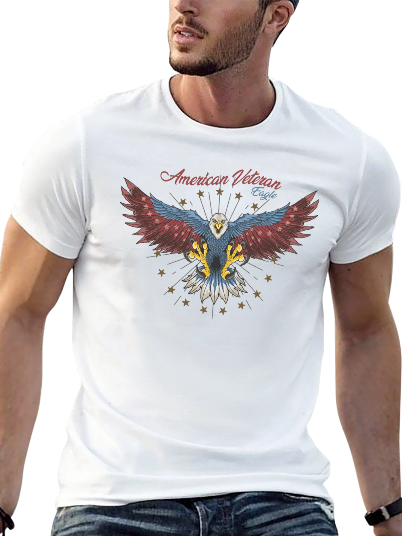 American Veteran Eagle Graphic T-Shirt