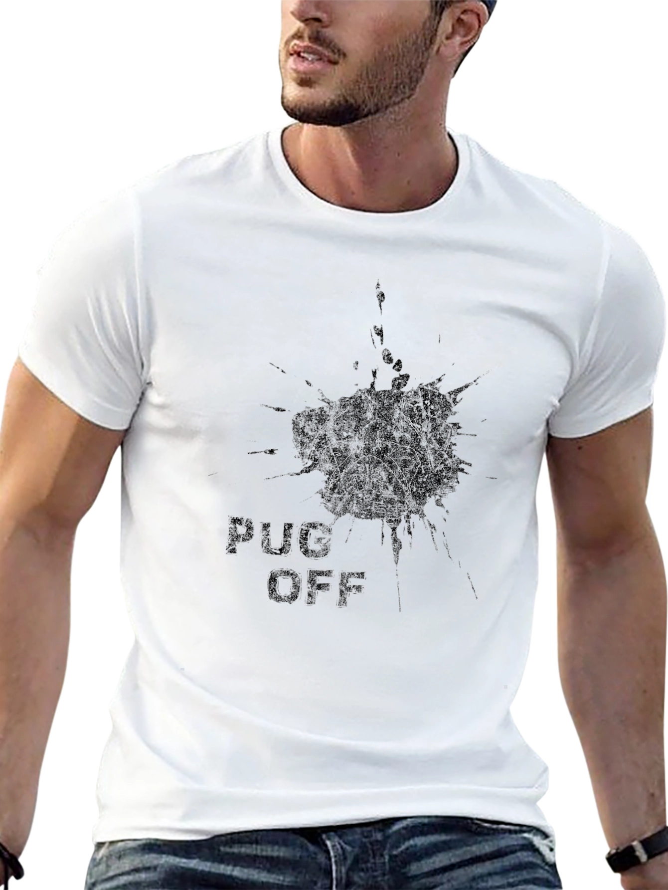 Pug Off Graphic Tee - Black T-Shirt