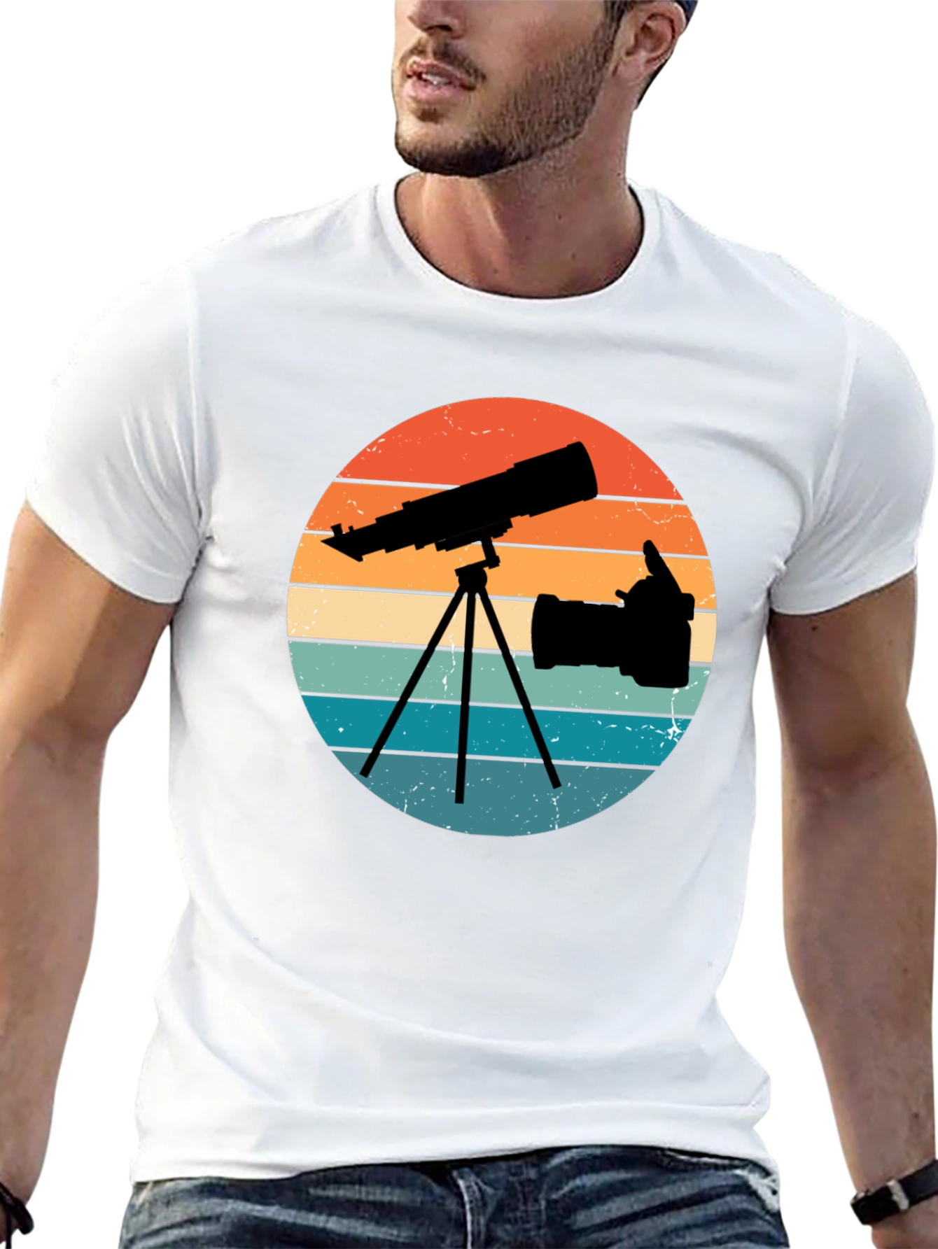 Astronomy Telescope Sunset T-Shirt
