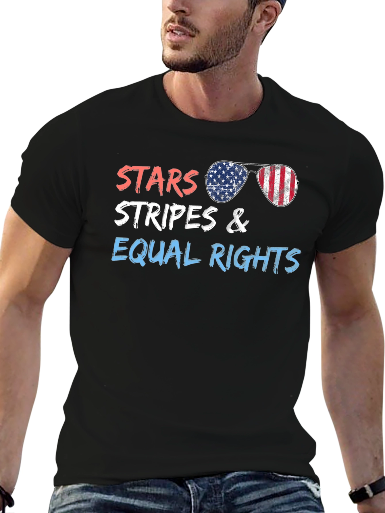 Stars Stripes & Equal Rights Patriotic T-Shirt