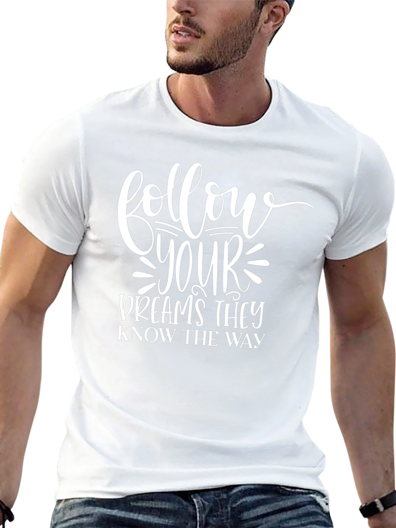 Follow Your Dreams Black Graphic Tee
