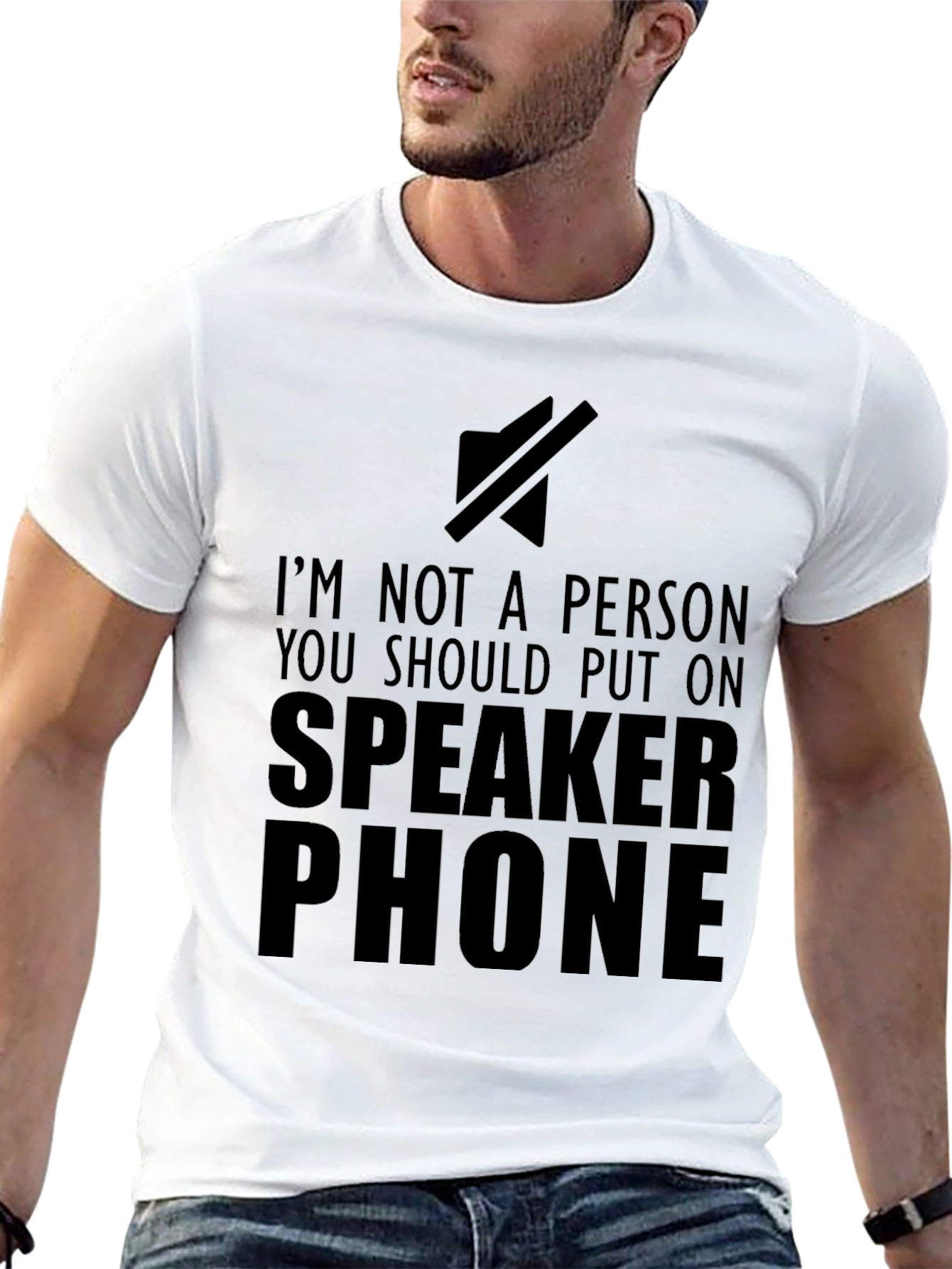 Speaker Phone Funny Graphic T-Shirt