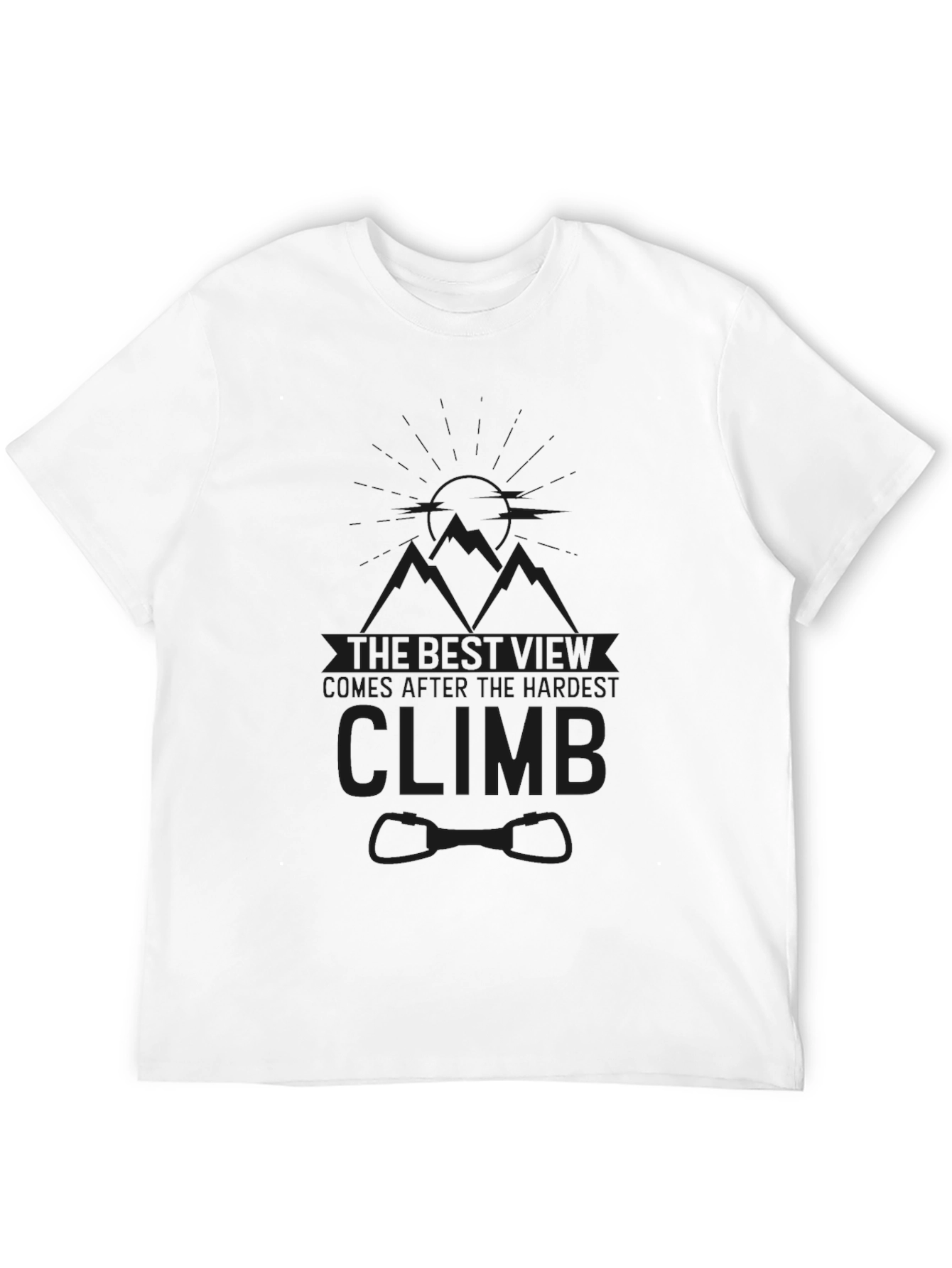 Climb Mountains Black T-Shirt - Motivational Graphic Tee