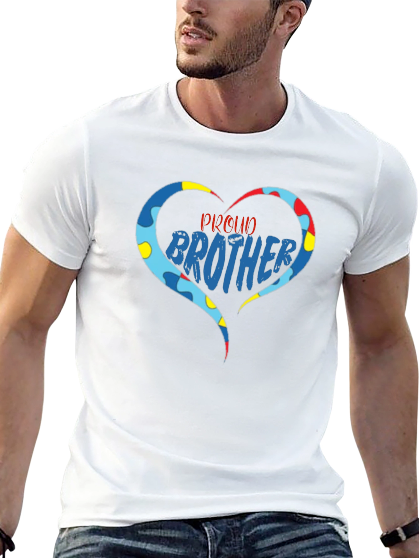 Proud Brother Autism Awareness Graphic Tee
