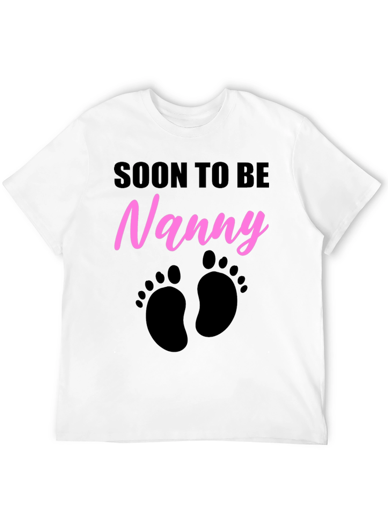 Soon to Be Nanny T-Shirt - Baby Footprints Design