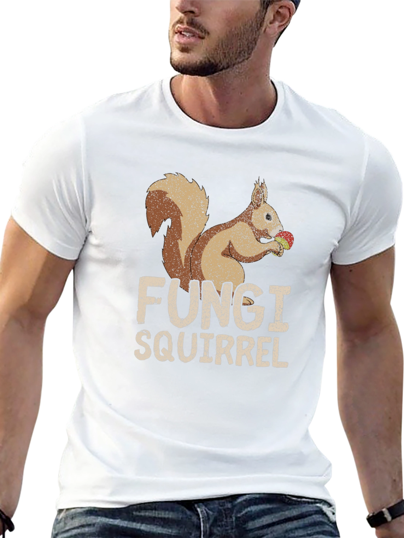 Fungi Squirrel Black T-Shirt
