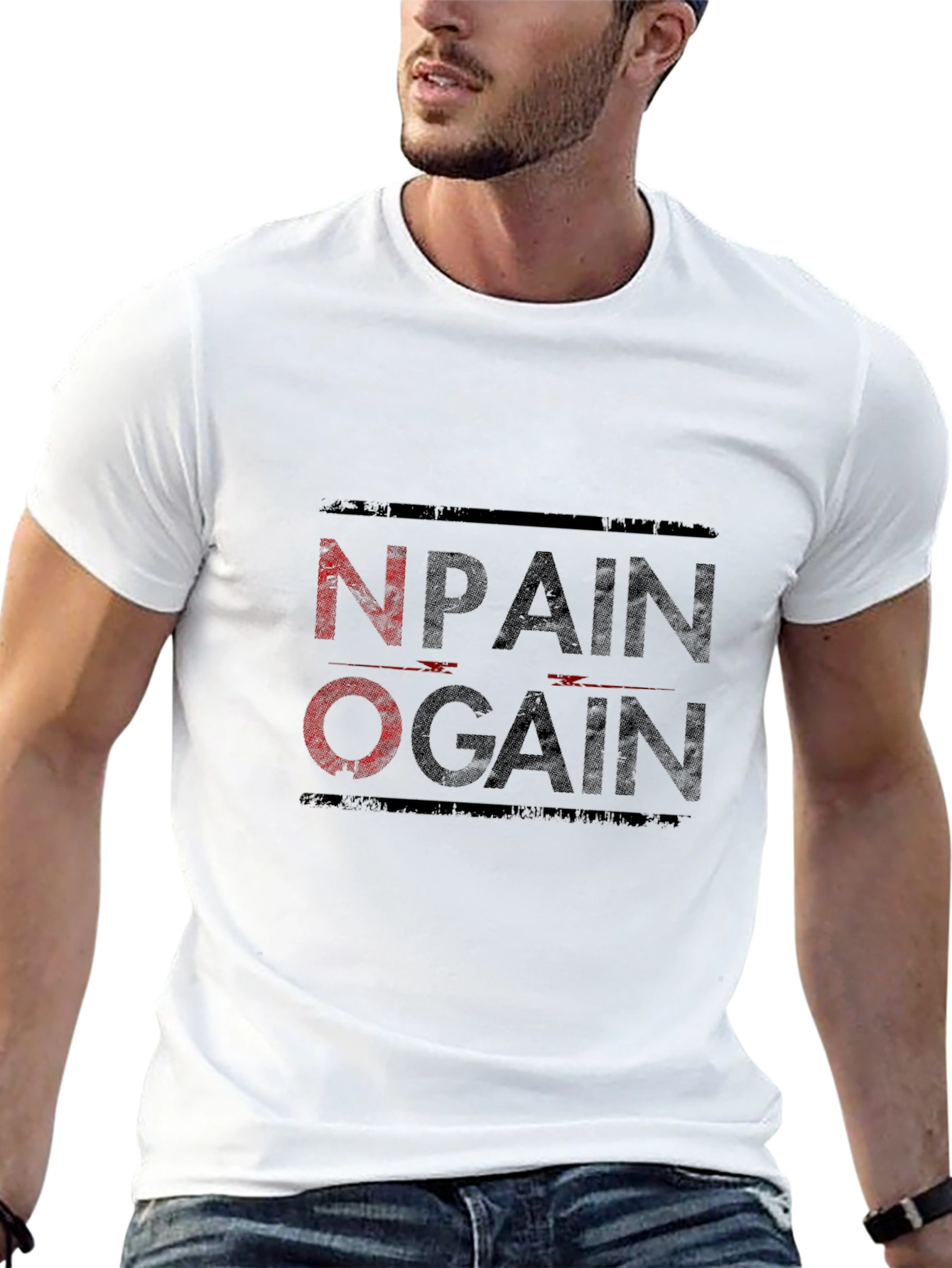 No Pain No Gain Black Graphic Tee